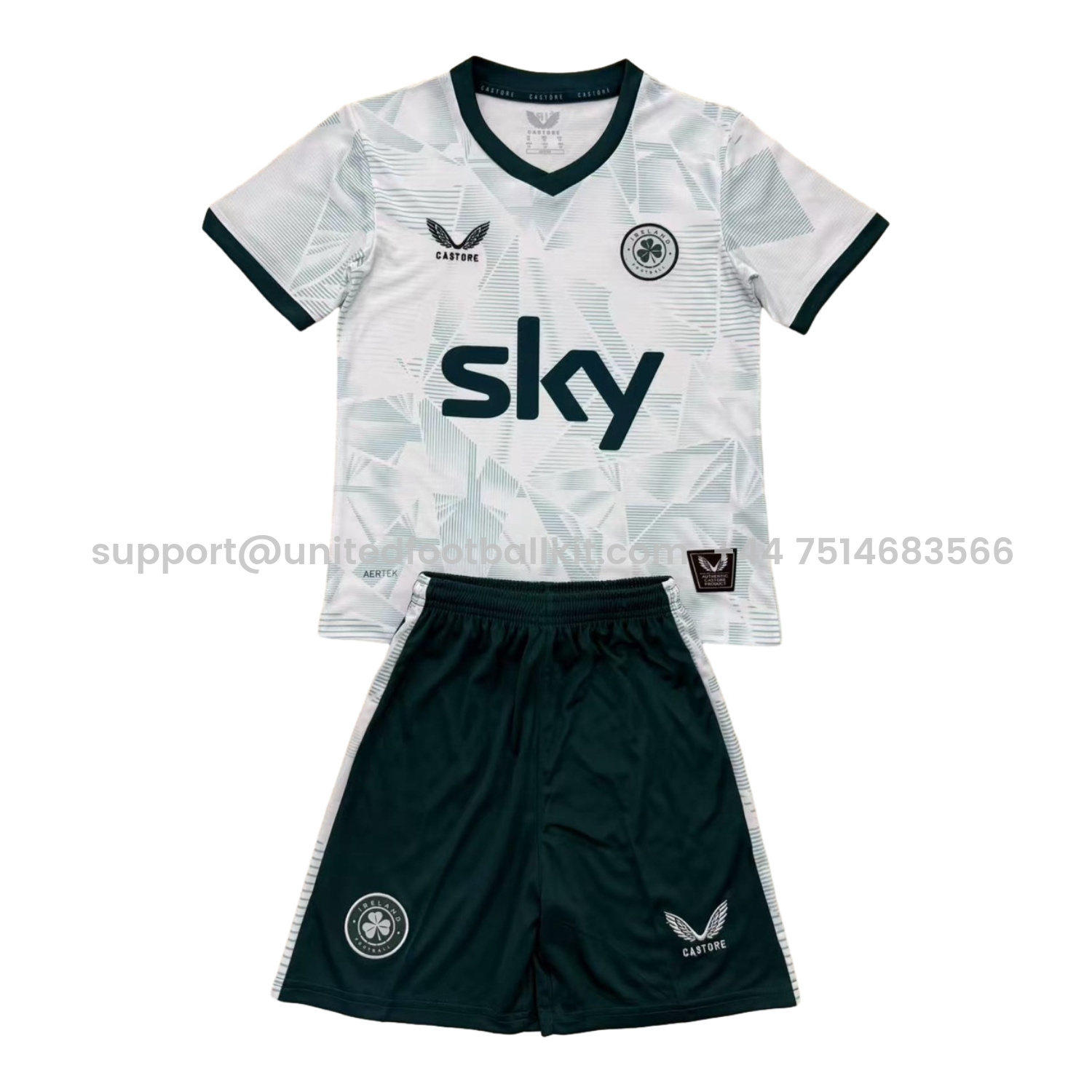 Unitedfootballkit.com | Ireland 25-26 Away Men's Adult Jersey Set - Fans Version -Customize Name, Number and Patch | Worldwide Shipping