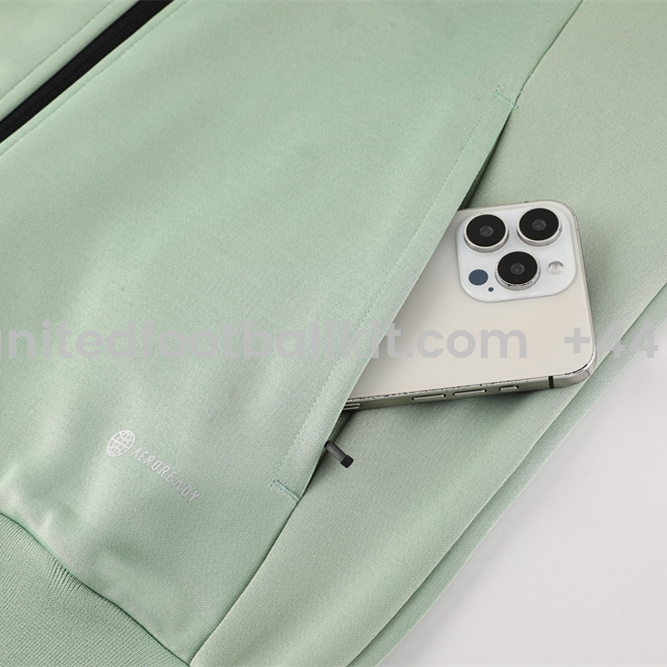 Unitedfootballkit.com | Real Madrid 24-25 Originals LFSTLR Jacket Training Tracksuit - Black and Light Green -Customize Name, Number and Patch | Worldwide Shipping