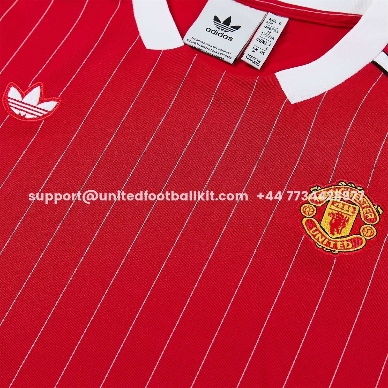 Unitedfootballkit.com | Manchester United 25-26 Retro Style Short-Sleeve Training Set - Red With White Stripes Top & Pants -Customize Name, Number and Patch | Worldwide Shipping