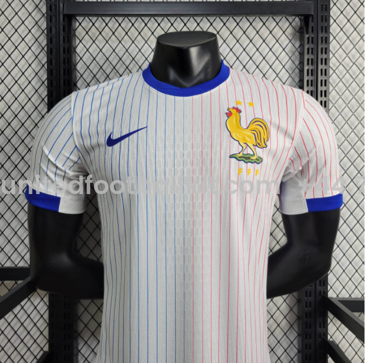 Unitedfootballkit.com | France 2024 Away Stadium Jersey - Player Version -Customize Name, Number and Patch | Worldwide Shipping