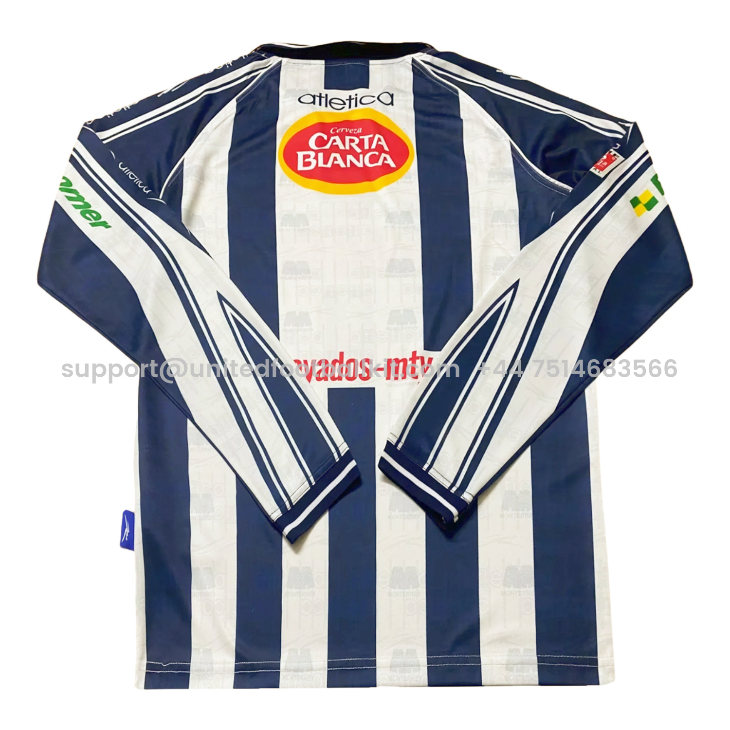 Unitedfootballkit.com | Retro Rayados Monterrey 1999-00 Home Long Sleeves Jersey -Customize Name, Number and Patch | Worldwide Shipping