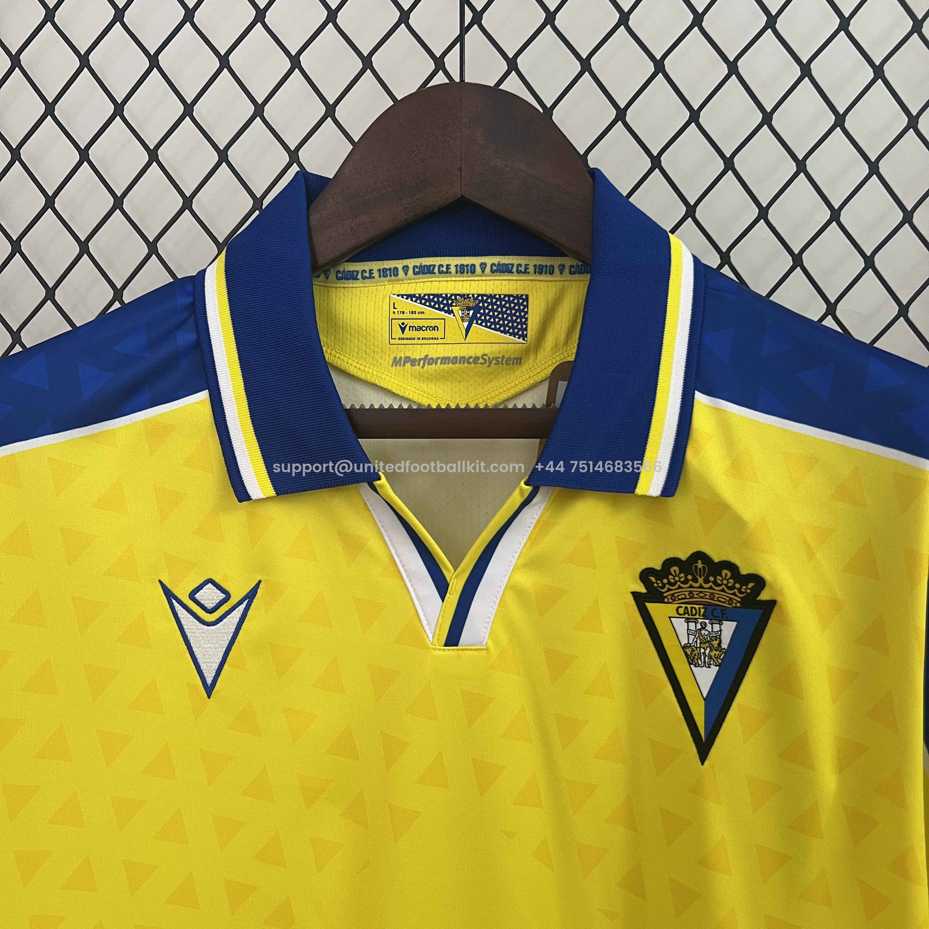 Unitedfootballkit.com | Cádiz Cadiz 24-25 Home Stadium Jersey - Fans Version -Customize Name, Number and Patch | Worldwide Shipping