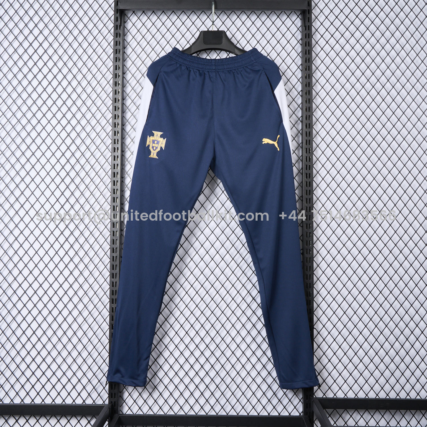 Unitedfootballkit.com | Portugal 25-26 Navy Blue Training Pants - Player Version -Customize Name, Number and Patch | Worldwide Shipping
