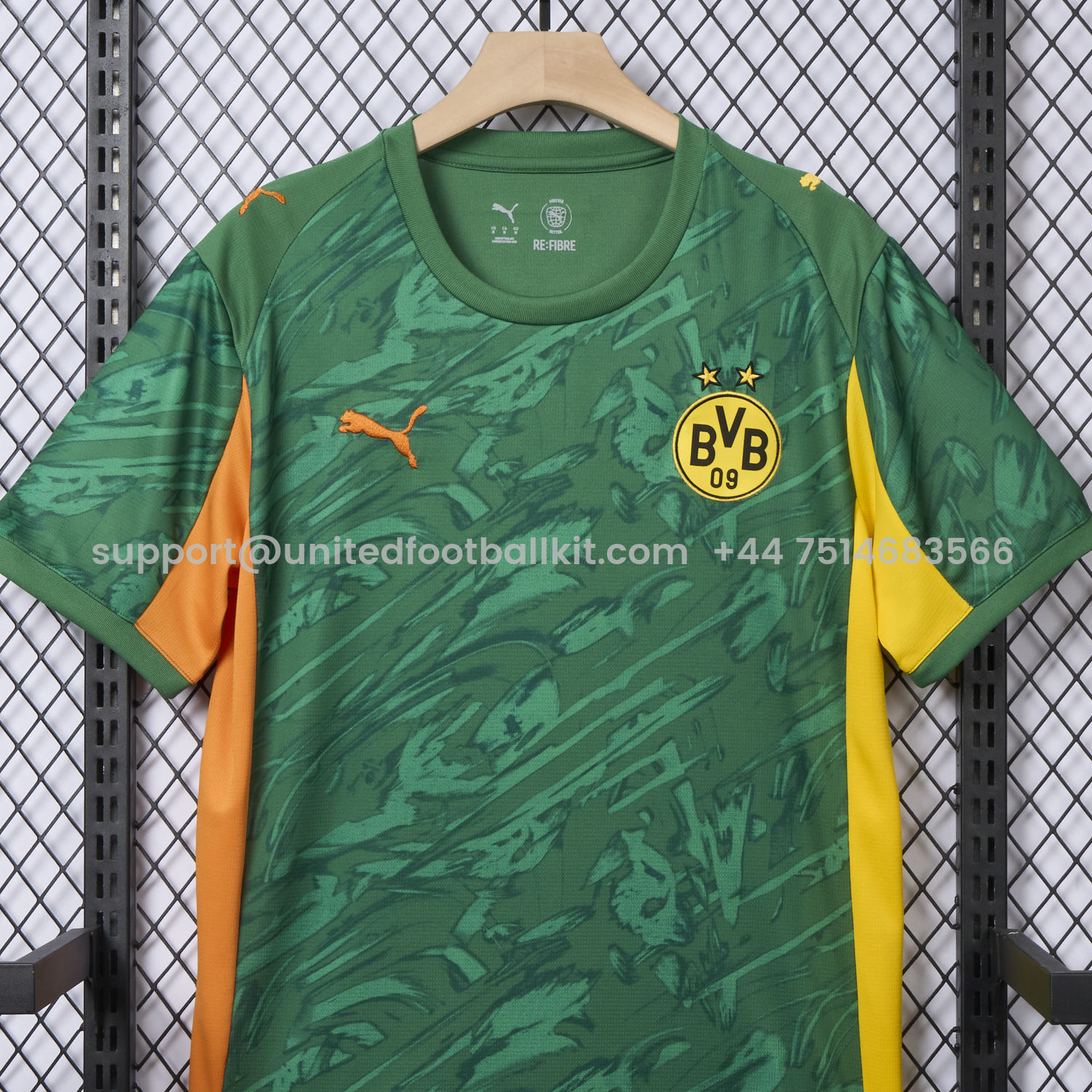 Unitedfootballkit.com | Dortmund 25-26 Green Goalkeeper Unsponsored Jersey - Fans Version -Customize Name, Number and Patch | Worldwide Shipping
