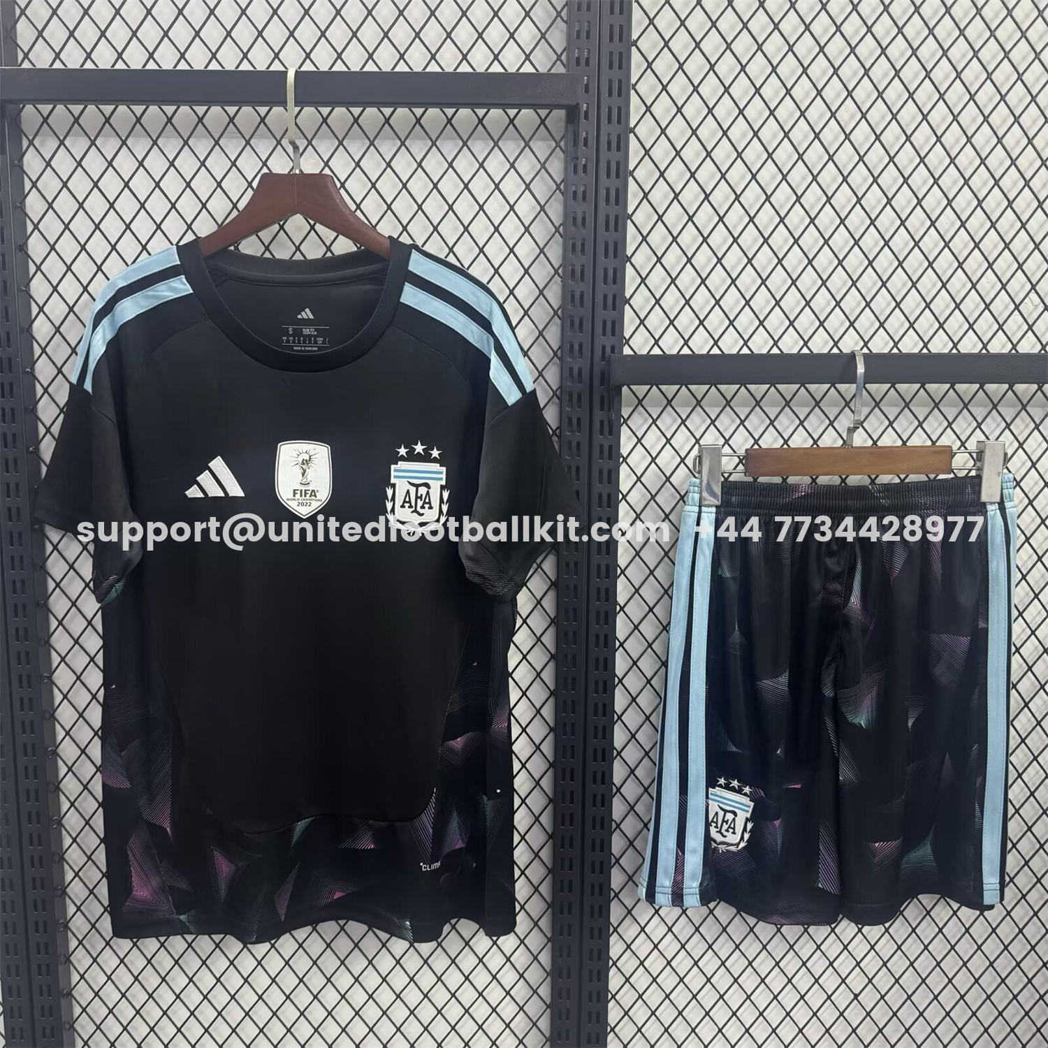 Unitedfootballkit.com | Argentina 2026 Goalkeeper Black Kids Kit -Customize Name, Number and Patch | Worldwide Shipping