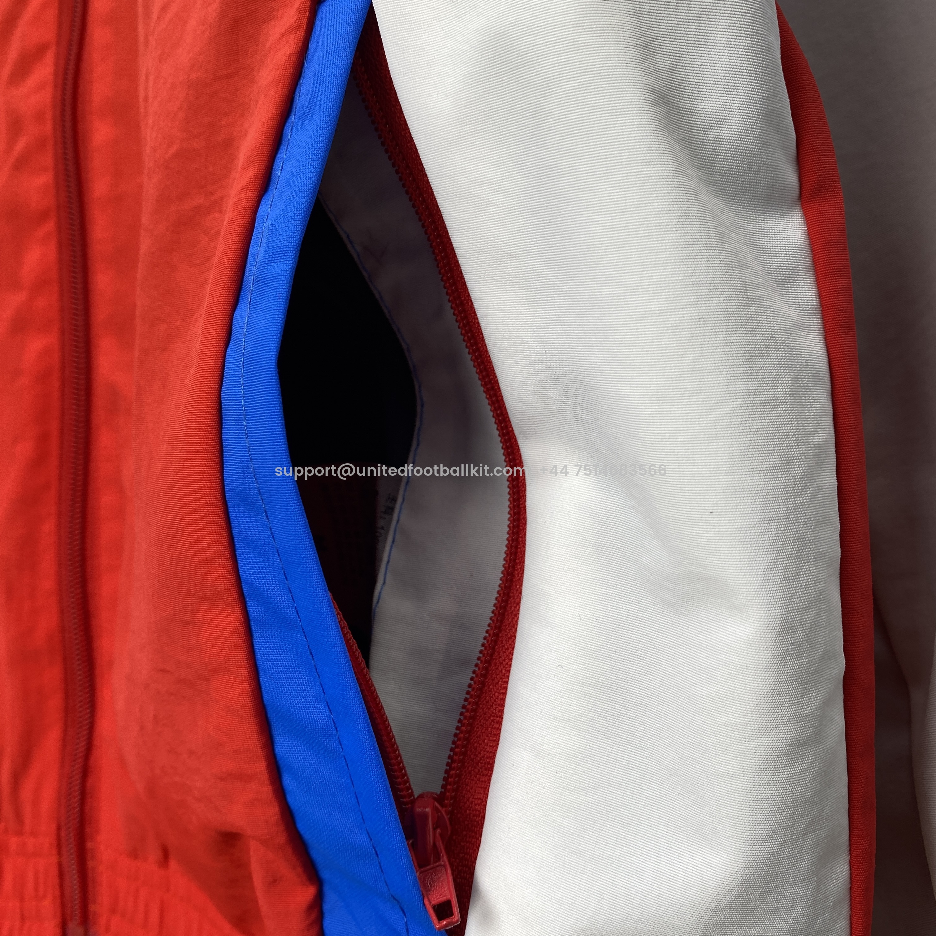 Unitedfootballkit.com | Arsenal 24-25 Double Sided Reversible Windbreaker - Home & Away Jersey Style -Customize Name, Number and Patch | Worldwide Shipping