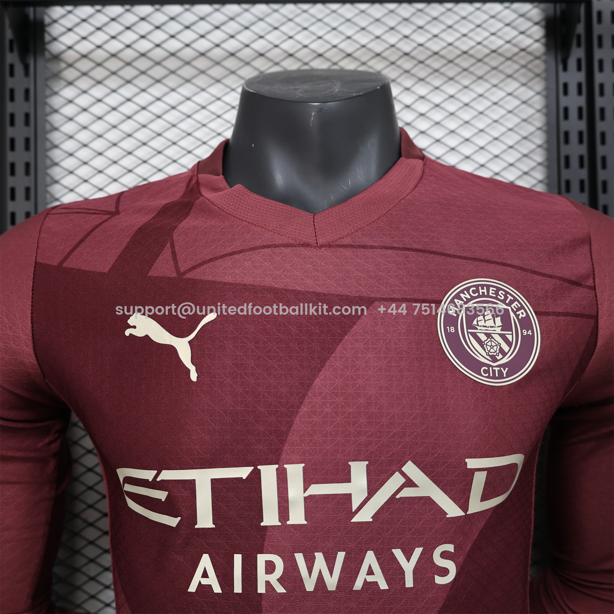 Unitedfootballkit.com | Manchester City 24-25 Third Long Sleeves Jersey - Player Version -Customize Name, Number and Patch | Worldwide Shipping