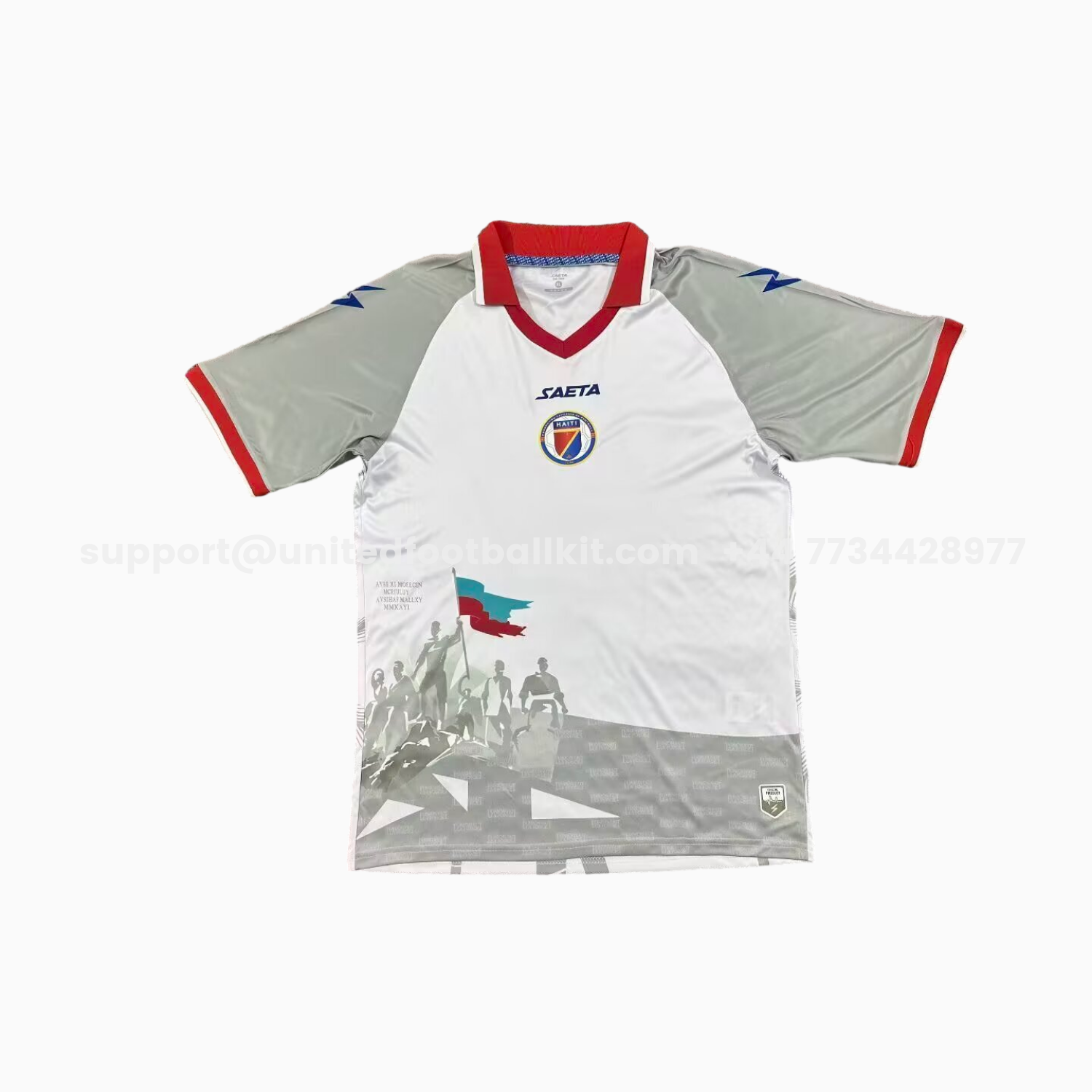 Unitedfootballkit.com | Haiti 26-27 Away Jersey - Fans Version -Customize Name, Number and Patch | Worldwide Shipping