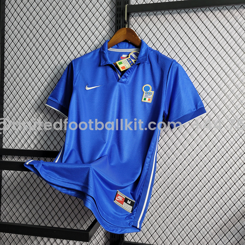 Unitedfootballkit.com | Retro Italy 1998 Home Stadium Jersey -Customize Name, Number and Patch | Worldwide Shipping