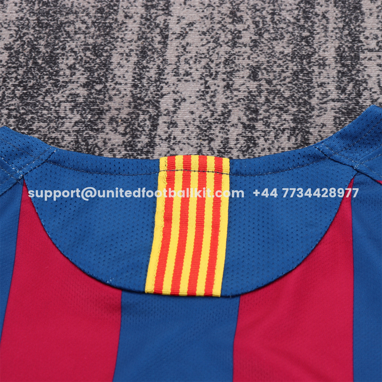 Unitedfootballkit.com | Retro Barcelona 2005-06 Home Long Sleeve Kids Kit -Customize Name, Number and Patch | Worldwide Shipping