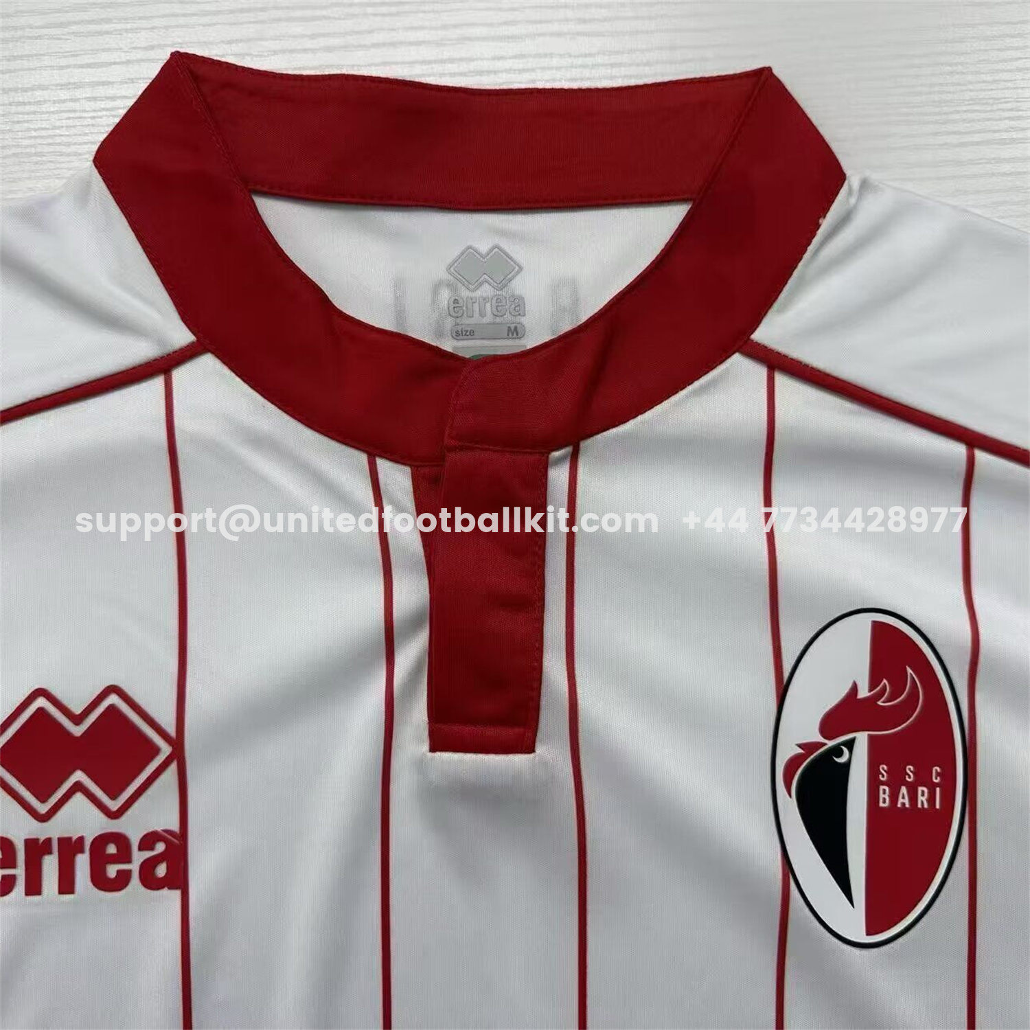 Unitedfootballkit.com | SSC Bari 25-26 Home White Jersey - Fans Version -Customize Name, Number and Patch | Worldwide Shipping