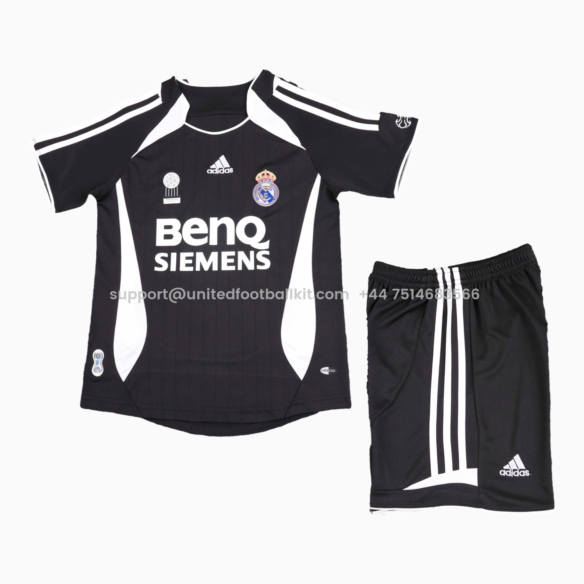 Unitedfootballkit.com | Retro Real Madrid 2006-07 Third Kids Kit -Customize Name, Number and Patch | Worldwide Shipping