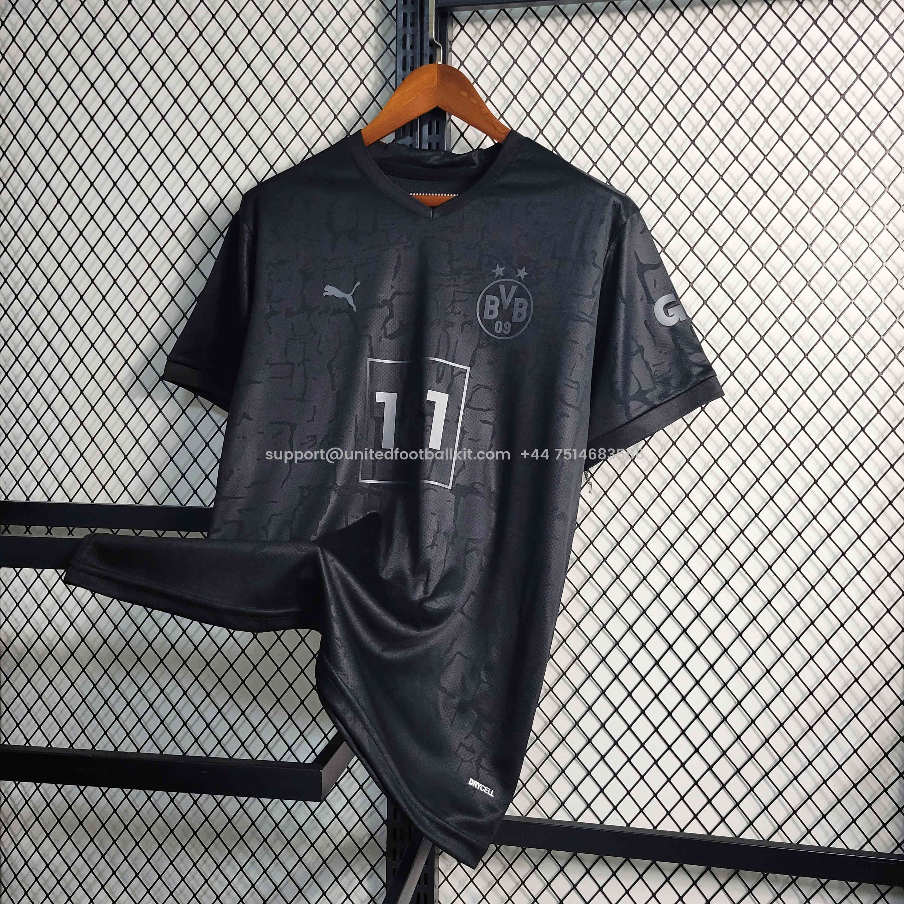 Unitedfootballkit.com | Retro Dortmund 2022-23 Black Special Edition Jersey -Customize Name, Number and Patch | Worldwide Shipping