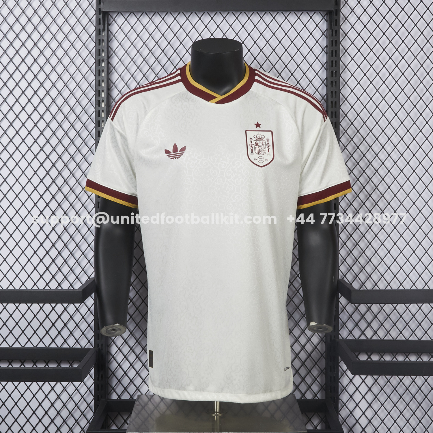 Unitedfootballkit.com | Spain 2026 Away White Jersey - Player Version -Customize Name, Number and Patch | Worldwide Shipping