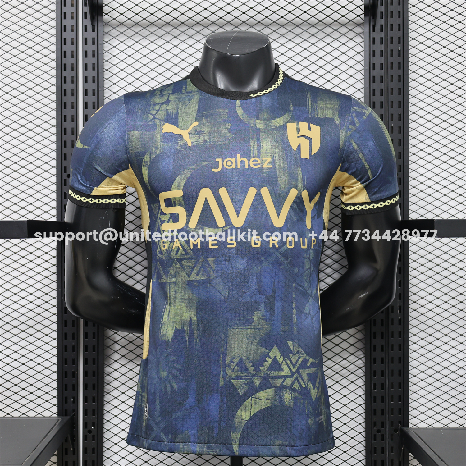 Unitedfootballkit.com | Al Hilal Riyadh Crescent 26-27 Navy blue Special Jersey - Player Version -Customize Name, Number and Patch | Worldwide Shipping