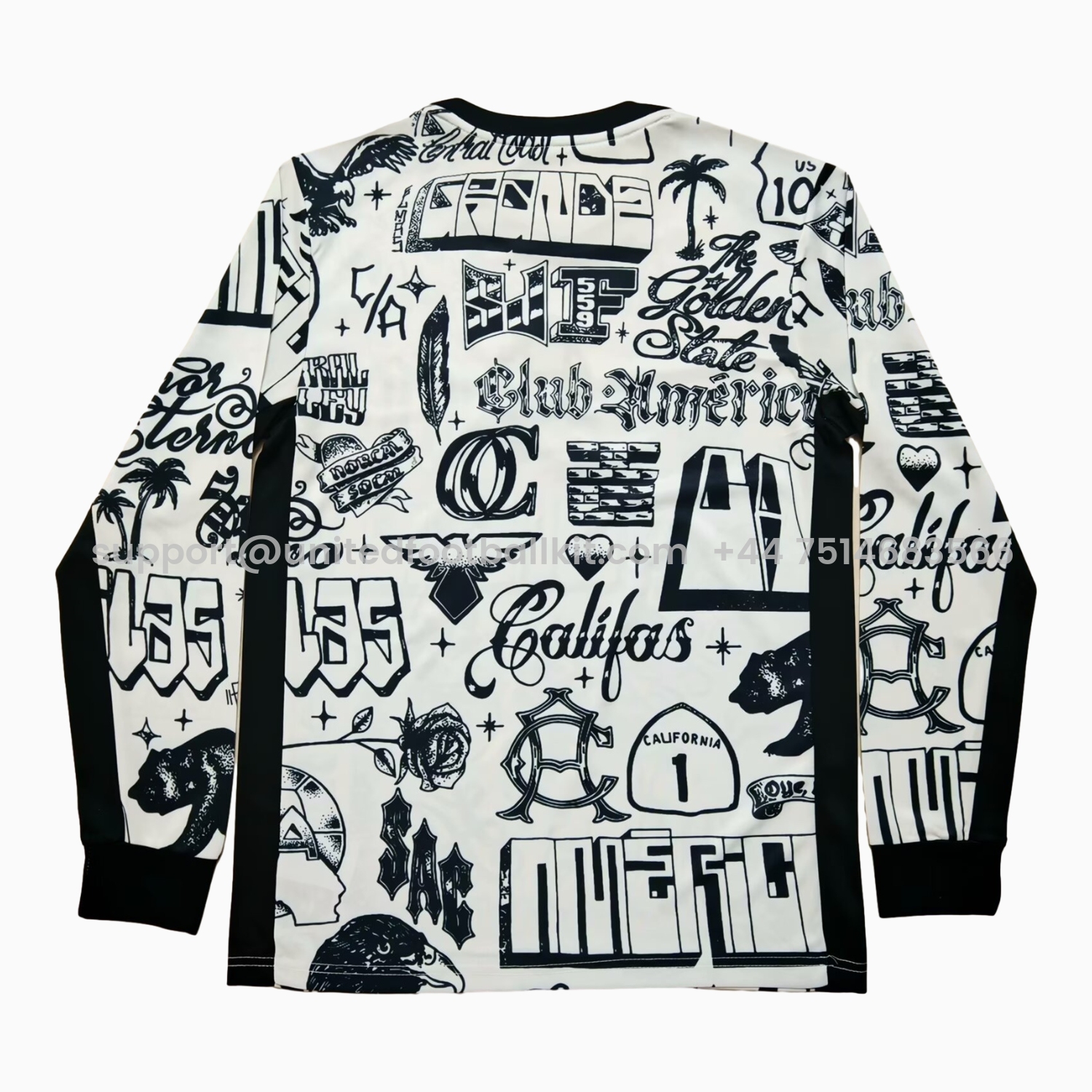 Unitedfootballkit.com | Club América 24-25 Pre-match 2 White Training Long Sleeves Jersey - Fans Version -Customize Name, Number and Patch | Worldwide Shipping