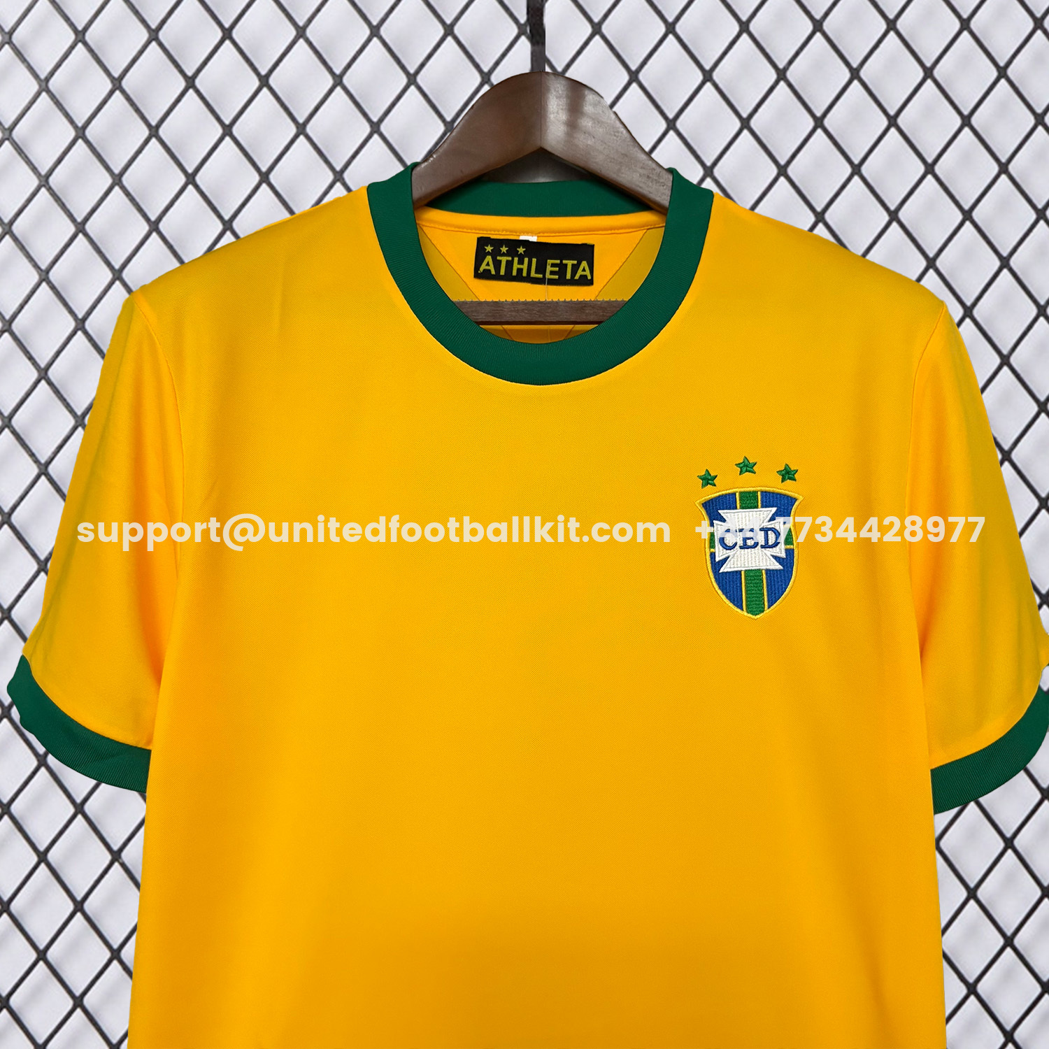 Unitedfootballkit.com | Retro Brazil 1971 Home Jersey -Customize Name, Number and Patch | Worldwide Shipping