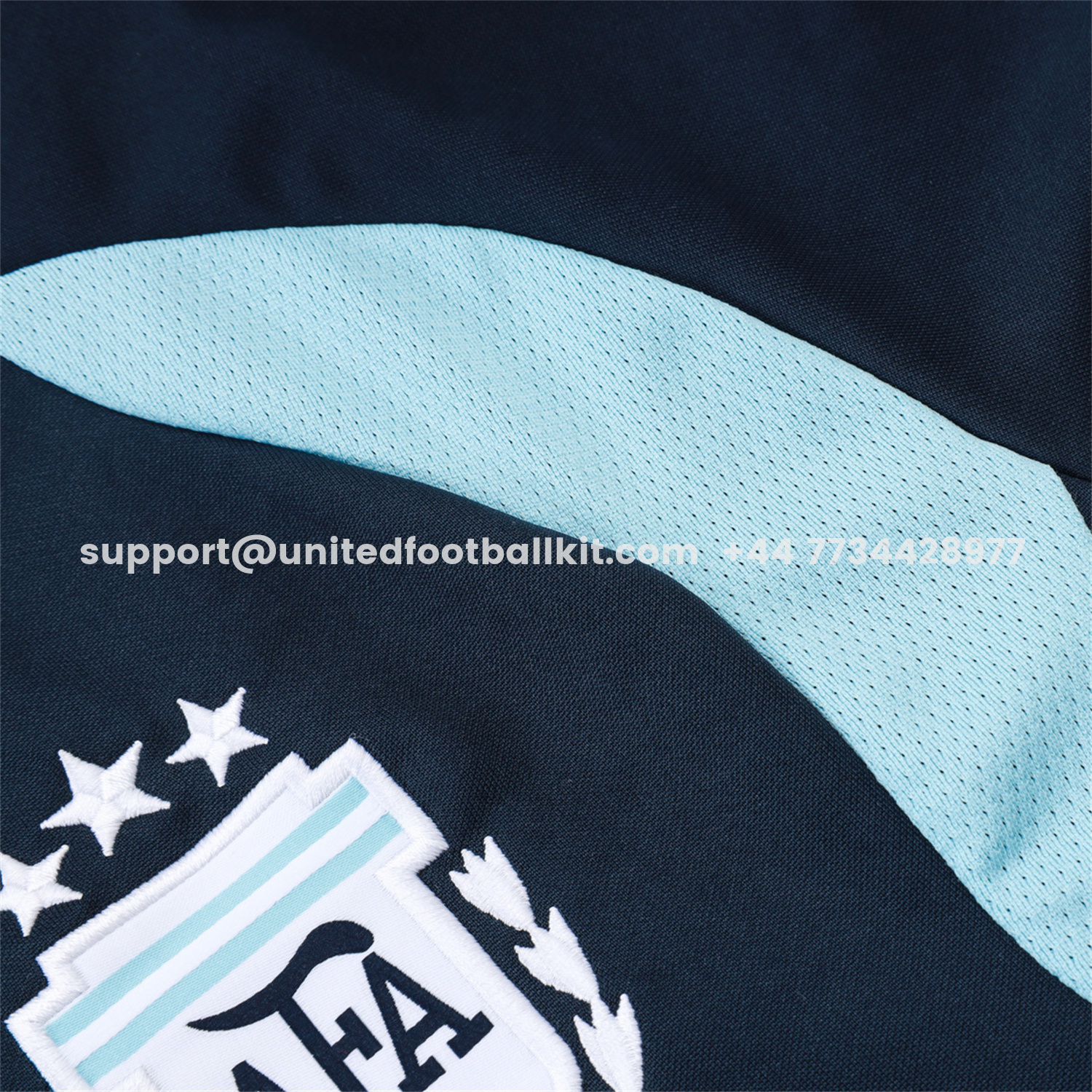 Unitedfootballkit.com | Argentina 25-26 Windbreaker Training Set - Dark Blue Top and Pants -Customize Name, Number and Patch | Worldwide Shipping