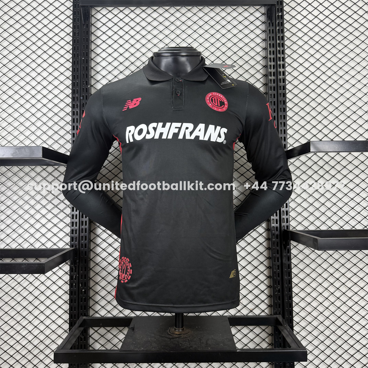 Unitedfootballkit.com | Toluca 25-26 Third Black Long Sleeves Jersey - Player Version -Customize Name, Number and Patch | Worldwide Shipping