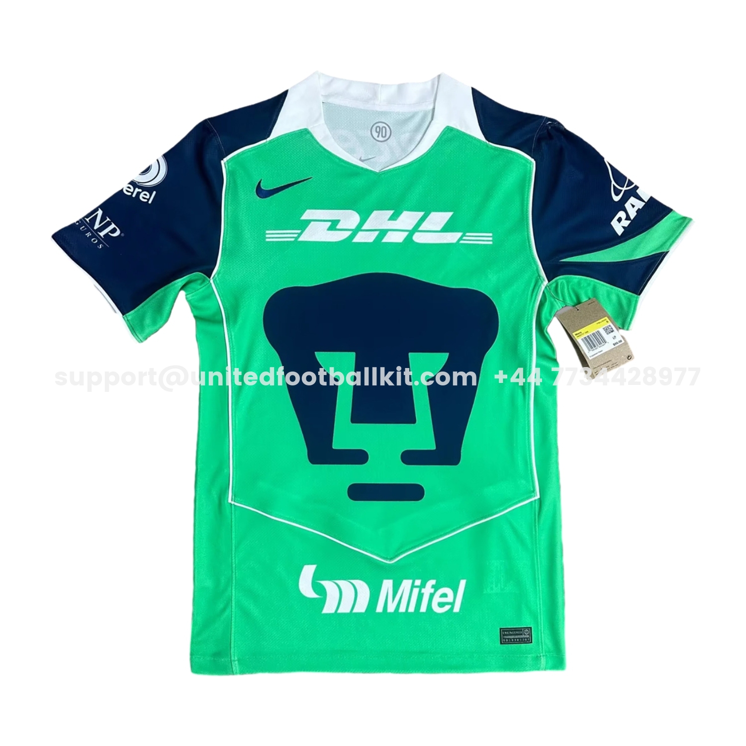 Unitedfootballkit.com | Pumas UNAM 25-26 Third Green Jersey - Fans Version -Customize Name, Number and Patch | Worldwide Shipping