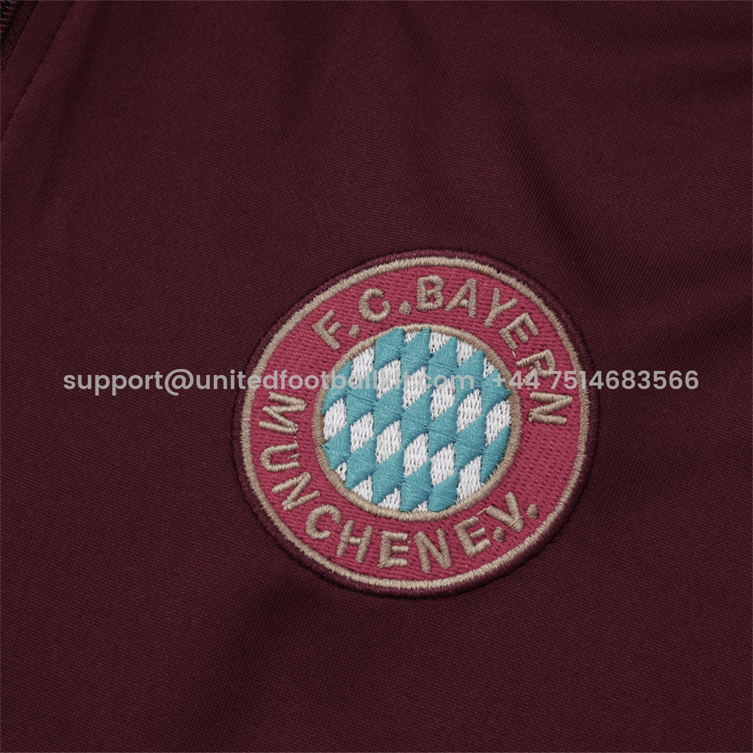 Unitedfootballkit.com | Bayern Munich 25-26 Throwback Trefoil Long Sleeves Training Set - Deep Red -Customize Name, Number and Patch | Worldwide Shipping