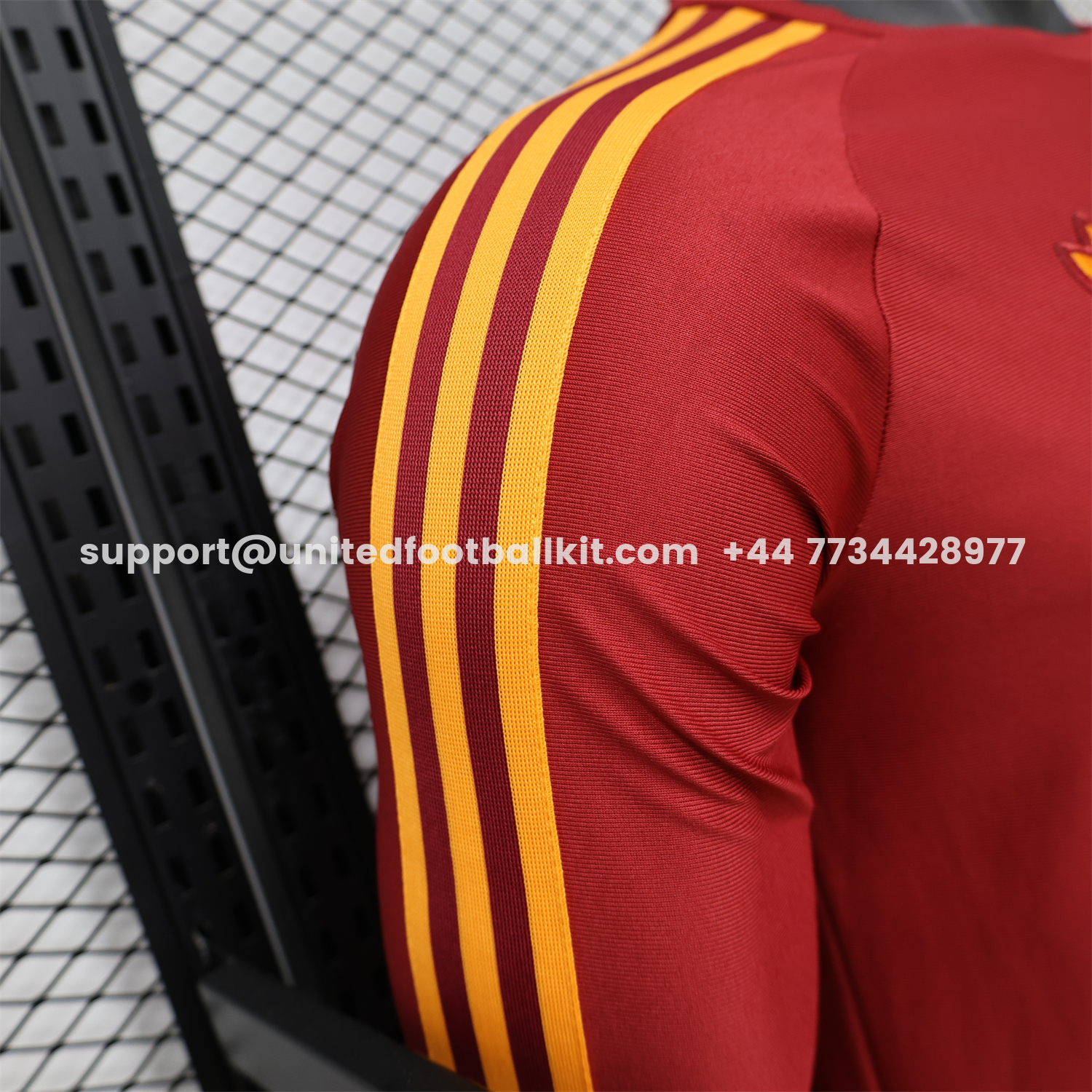Unitedfootballkit.com | AS Roma 25-26 Retro Casual Style Red Special Long Sleeves Jersey - Player Version -Customize Name, Number and Patch | Worldwide Shipping