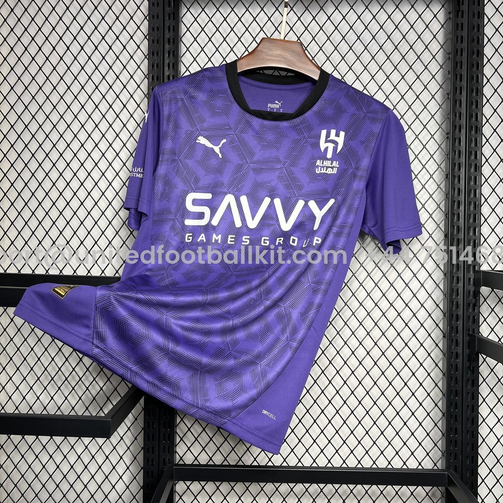 Unitedfootballkit.com | Al Hilal Riyadh Crescent 24-25 Third Jersey - Fans Version -Customize Name, Number and Patch | Worldwide Shipping