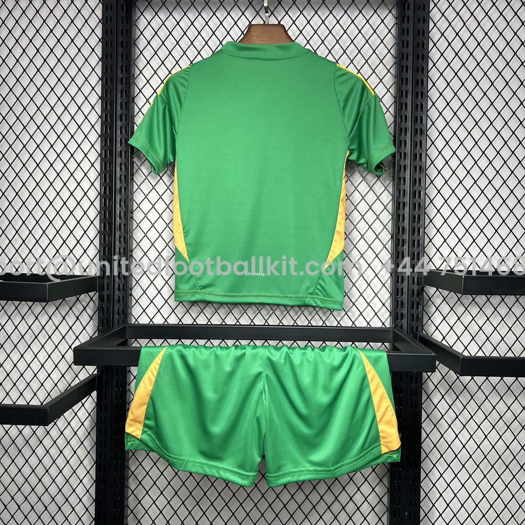 Unitedfootballkit.com | Newcastle United 24-25 Green Goalkeeper Kids Kit -Customize Name, Number and Patch | Worldwide Shipping