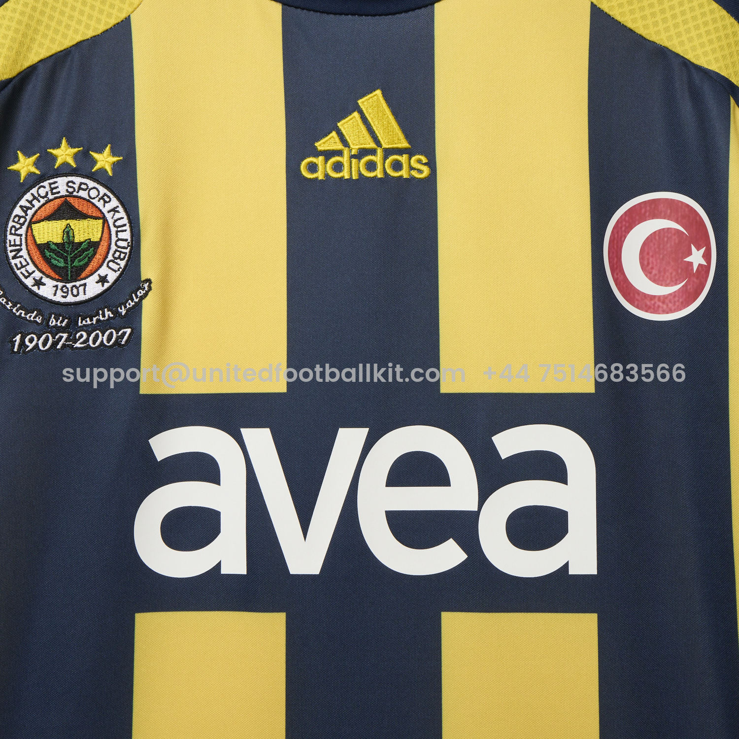 Unitedfootballkit.com | Retro Fenerbahce 2008-09 Home Jersey -Customize Name, Number and Patch | Worldwide Shipping