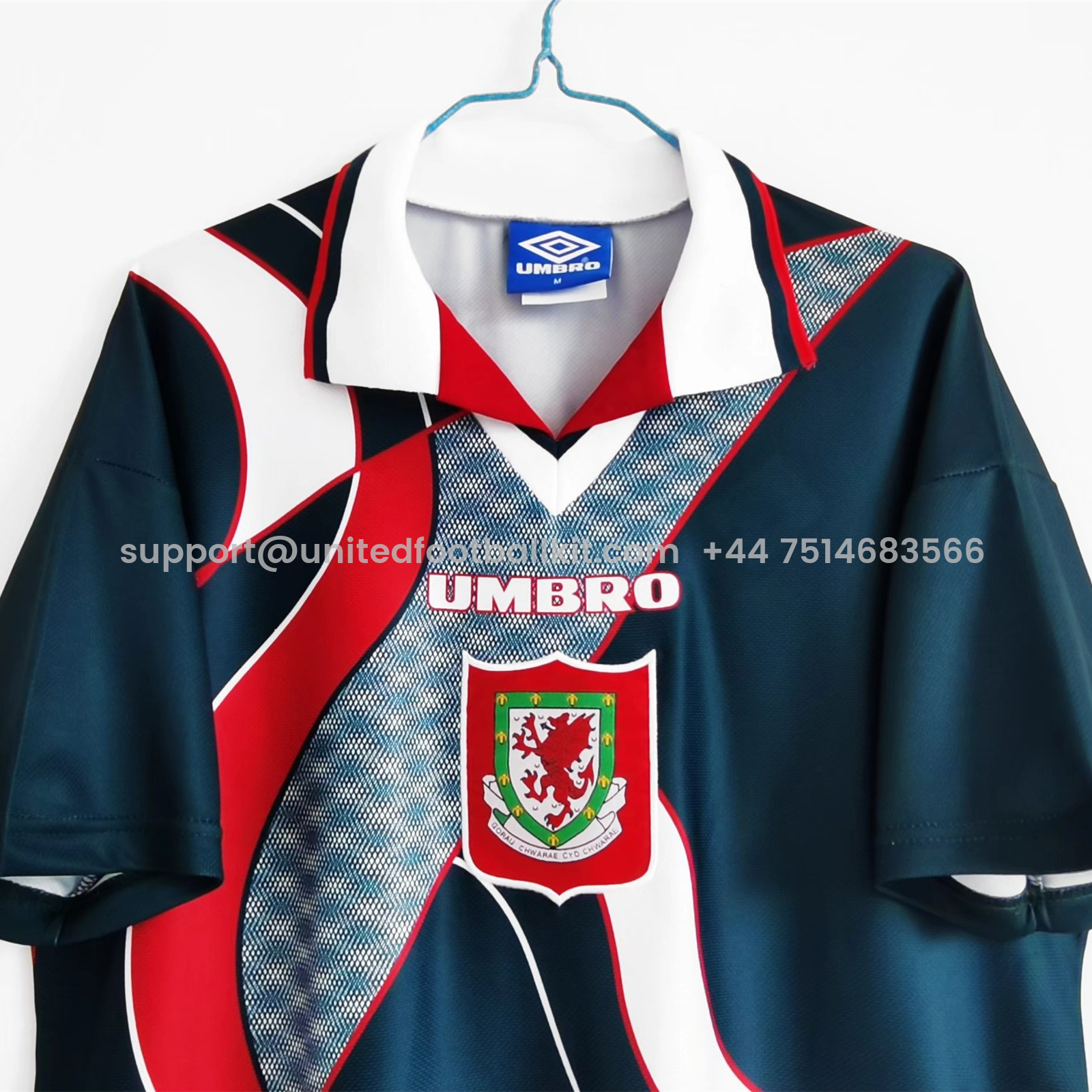 Unitedfootballkit.com | Retro Wales 1994 Away Stadium Jersey -Customize Name, Number and Patch | Worldwide Shipping