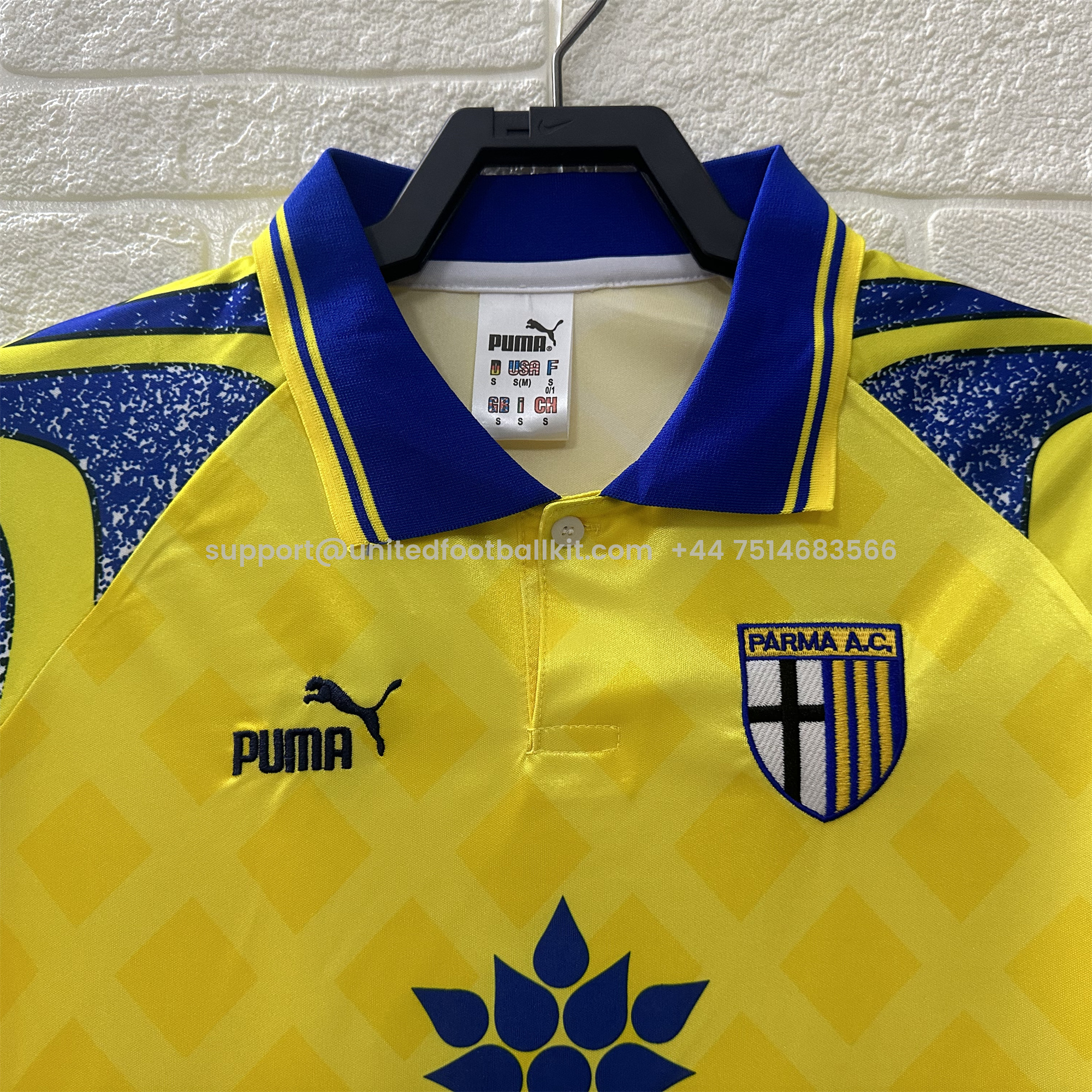 Unitedfootballkit.com | Retro Parma 1995-97 Away Jersey - Fans Version -Customize Name, Number and Patch | Worldwide Shipping