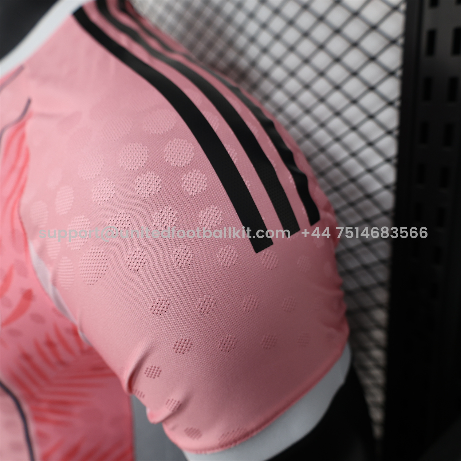 Unitedfootballkit.com | INT M.A.M 25-26 Pink Stripes and Leaves Pattern Special Jersey - Player Version -Customize Name, Number and Patch | Worldwide Shipping