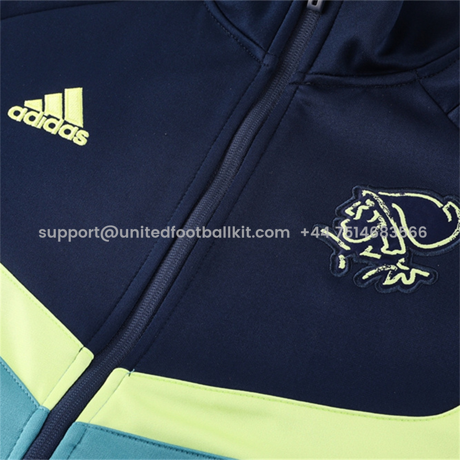 Unitedfootballkit.com | Ajax 24-25 Jacket Training Tracksuit - Royal Bule Jackets & Pants -Customize Name, Number and Patch | Worldwide Shipping