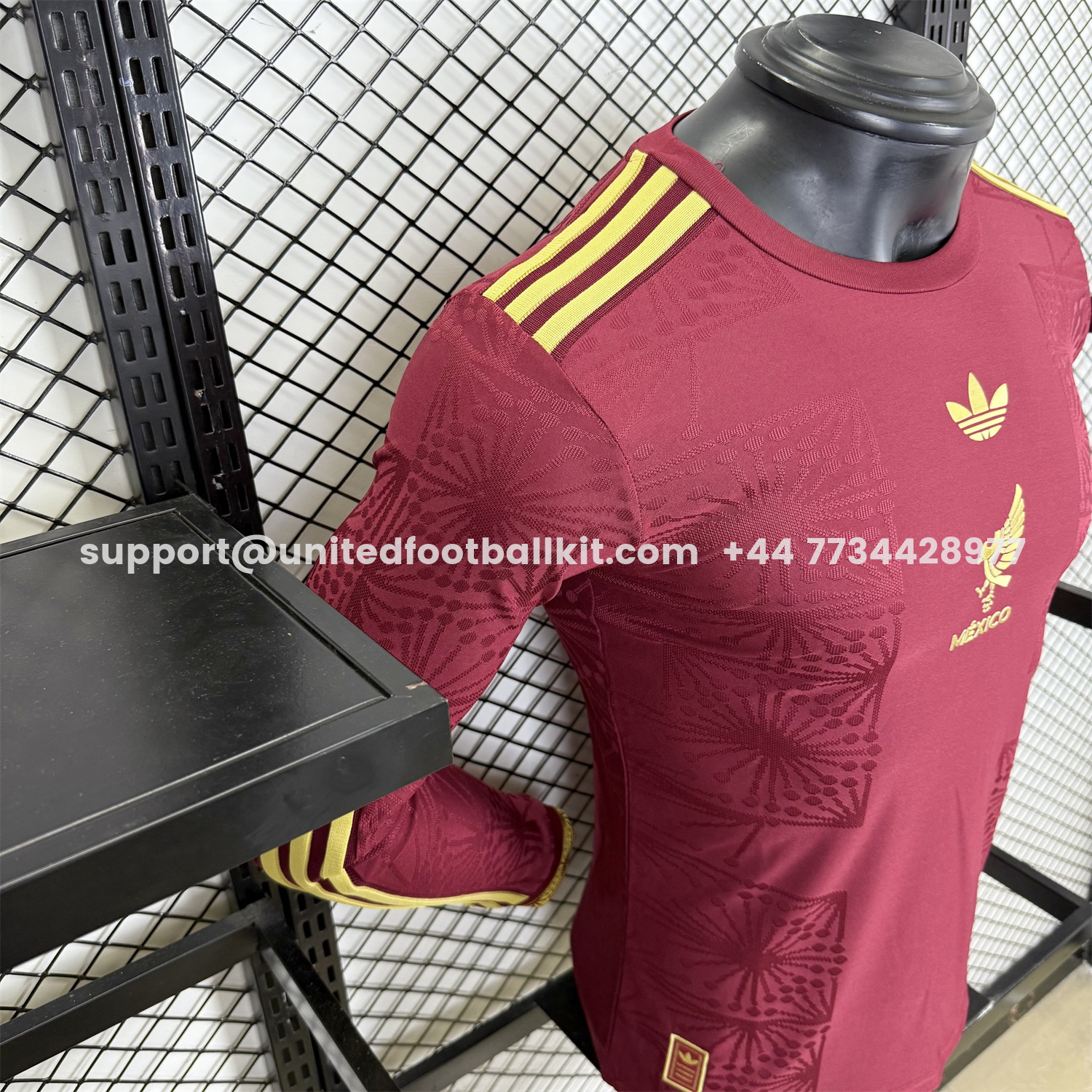 Unitedfootballkit.com | Mexico 2025 Gold Cup Red Long Sleeves Jersey - Player Version -Customize Name, Number and Patch | Worldwide Shipping