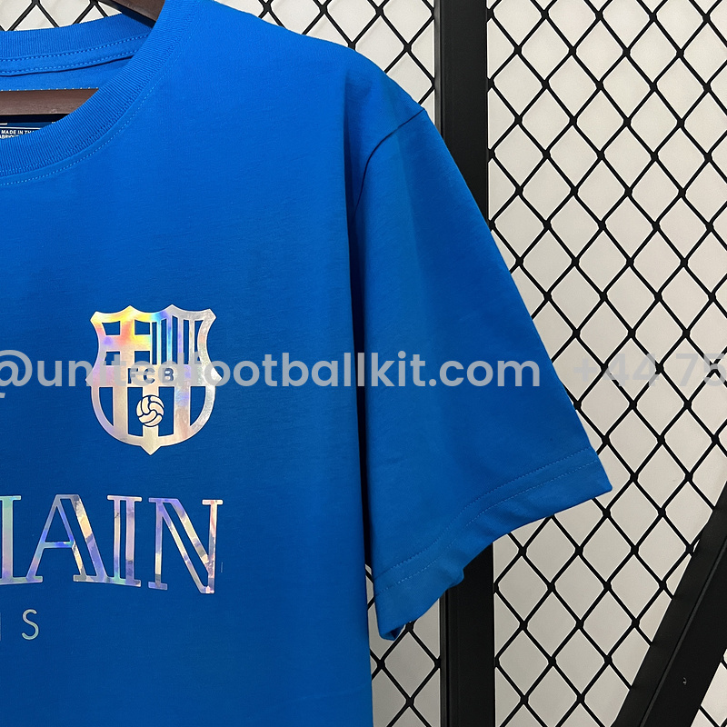 Unitedfootballkit.com | Barcelona X BALMAIN Special Edition Shirt -Customize Name, Number and Patch | Worldwide Shipping