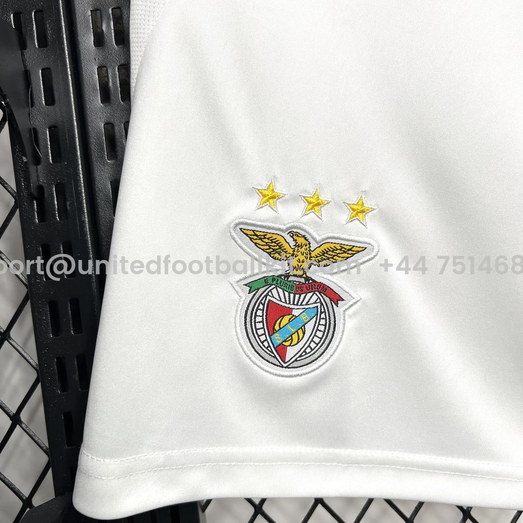 Unitedfootballkit.com | Benfica 24-25 Home Shorts - Fans Version -Customize Name, Number and Patch | Worldwide Shipping