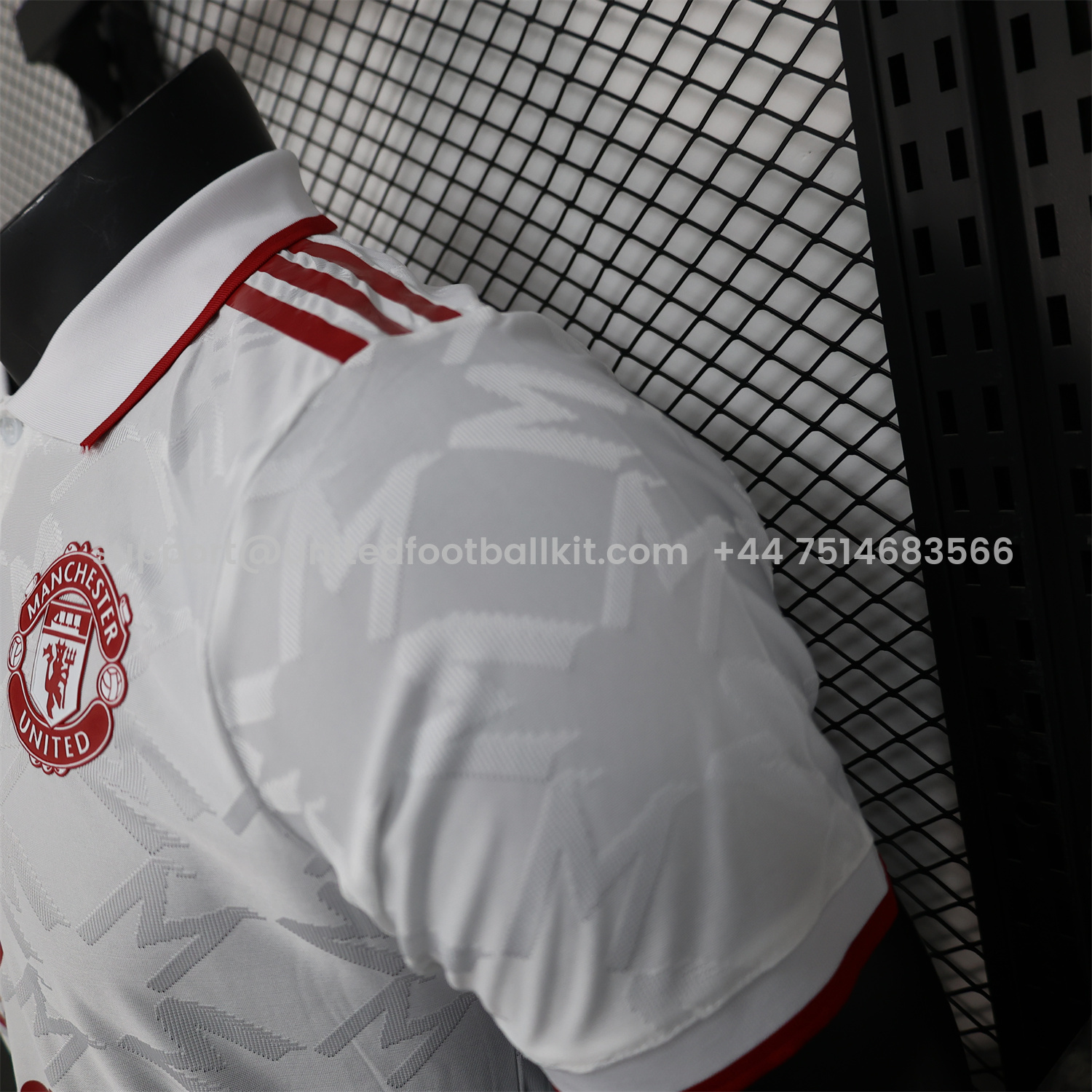 Unitedfootballkit.com | Manchester United 24-25 White POLO Jersey - Player Version -Customize Name, Number and Patch | Worldwide Shipping