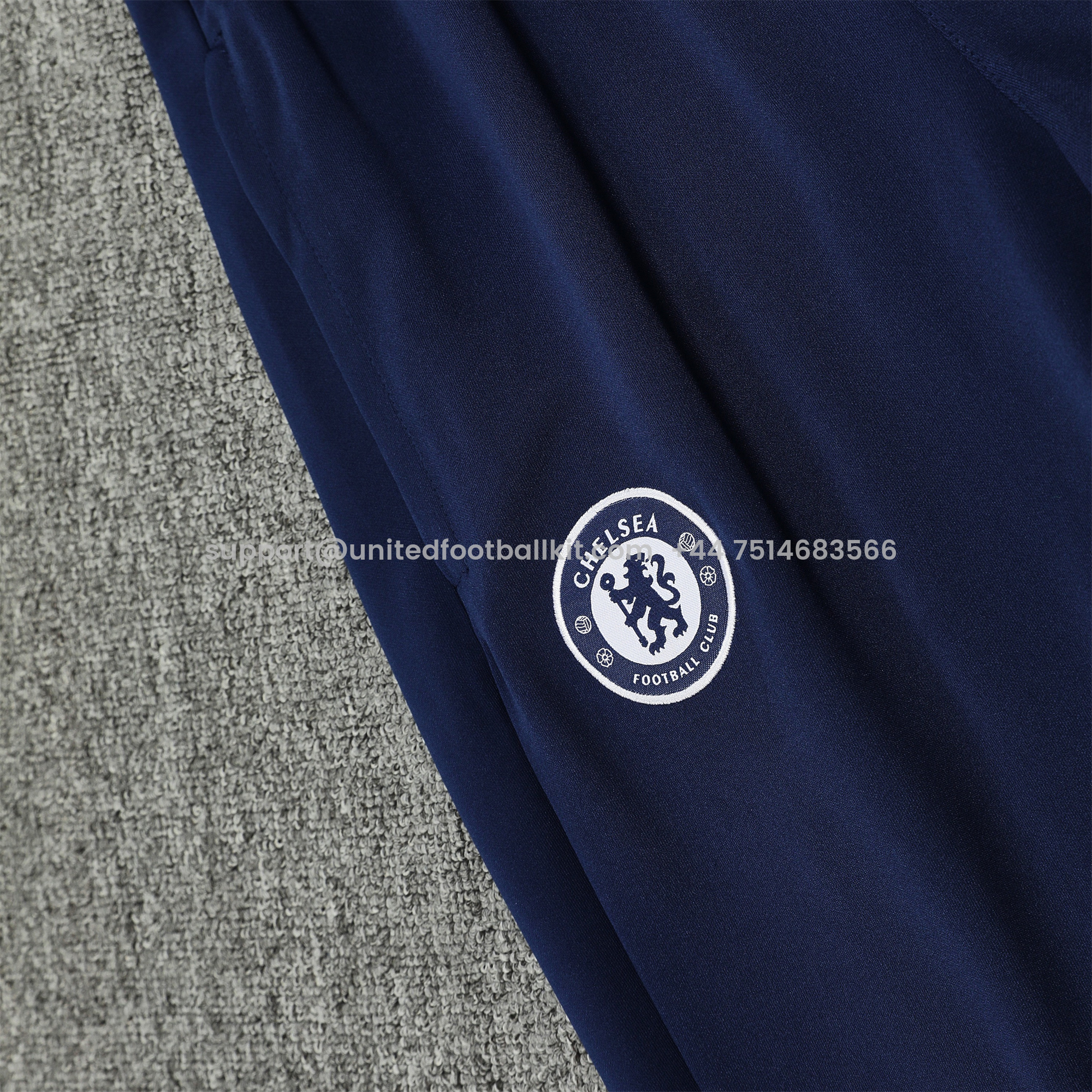 Unitedfootballkit.com | C.H.E.L.S.E.A 24-25 Long Sleeve Training Set - Blue Hoodie and Deep Blue Pants -Customize Name, Number and Patch | Worldwide Shipping