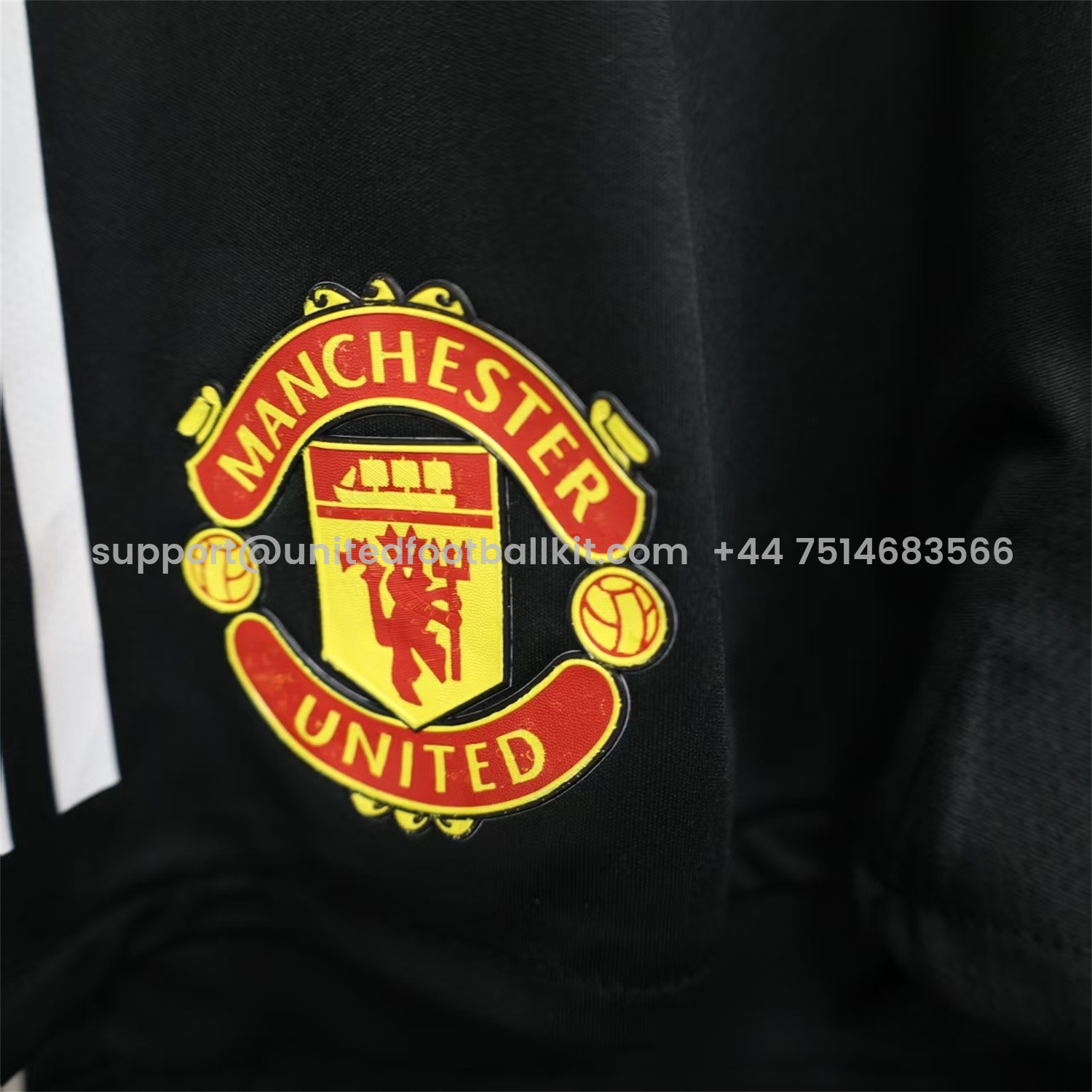 Unitedfootballkit.com | Manchester United 25-26 Home Black Shorts - Player Version -Customize Name, Number and Patch | Worldwide Shipping