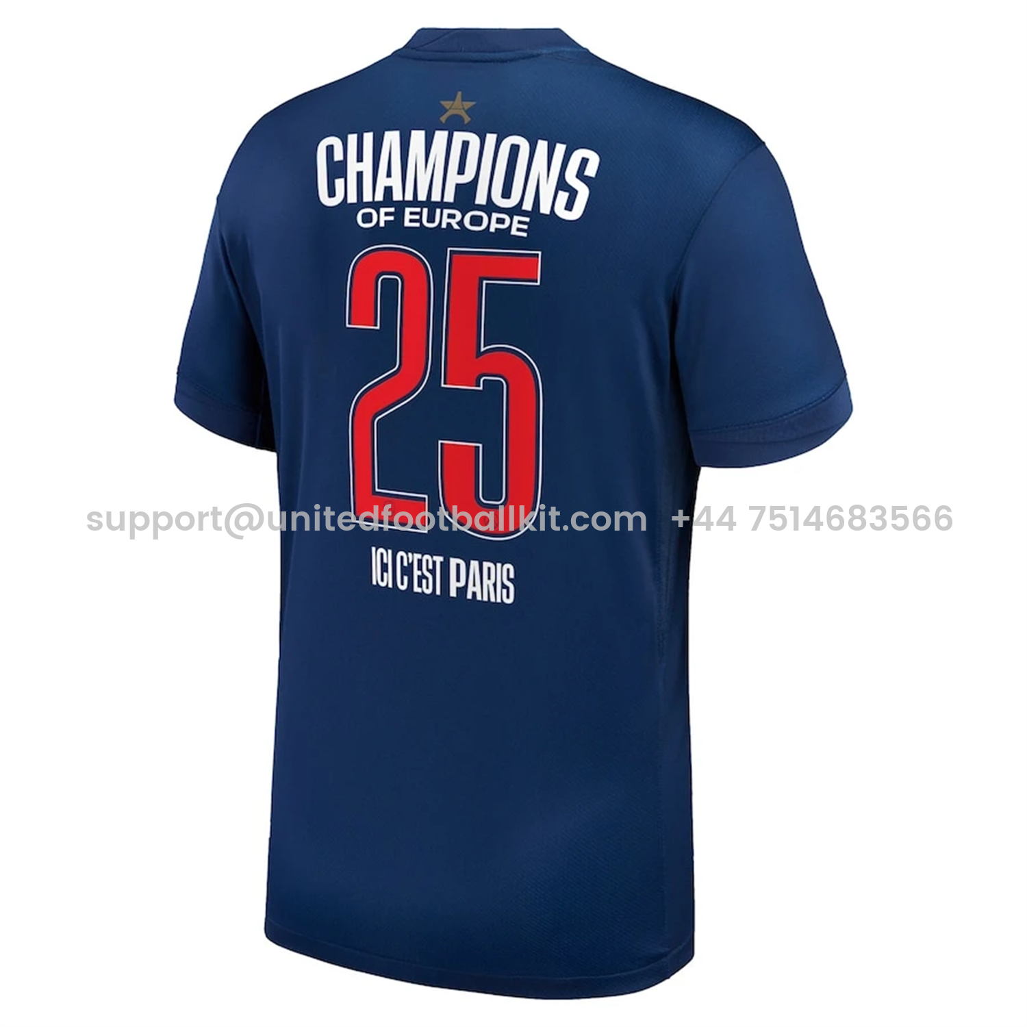 Unitedfootballkit.com | Paris Saint-Germain PSG 2025 Champions League Commemorative Edition Jersey - Player Version -Customize Name, Number and Patch | Worldwide Shipping