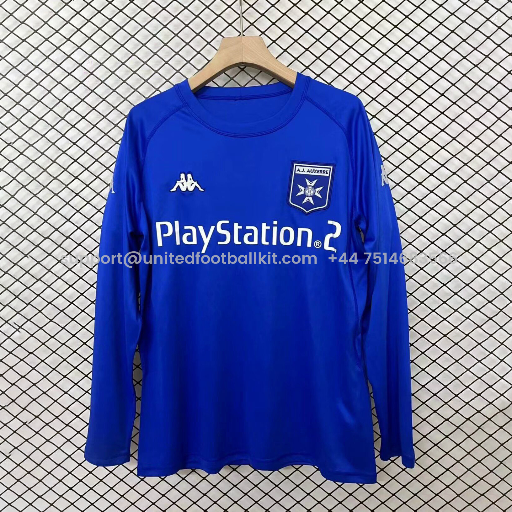 Unitedfootballkit.com | Retro AJ Auxerre 2003-04 Away Long Sleeves Jersey -Customize Name, Number and Patch | Worldwide Shipping