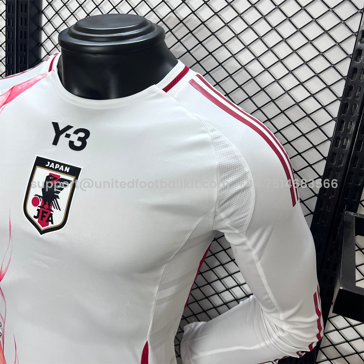 Unitedfootballkit.com | Japan 2024 Y3 Away Long Sleeve Jersey - Player Version -Customize Name, Number and Patch | Worldwide Shipping