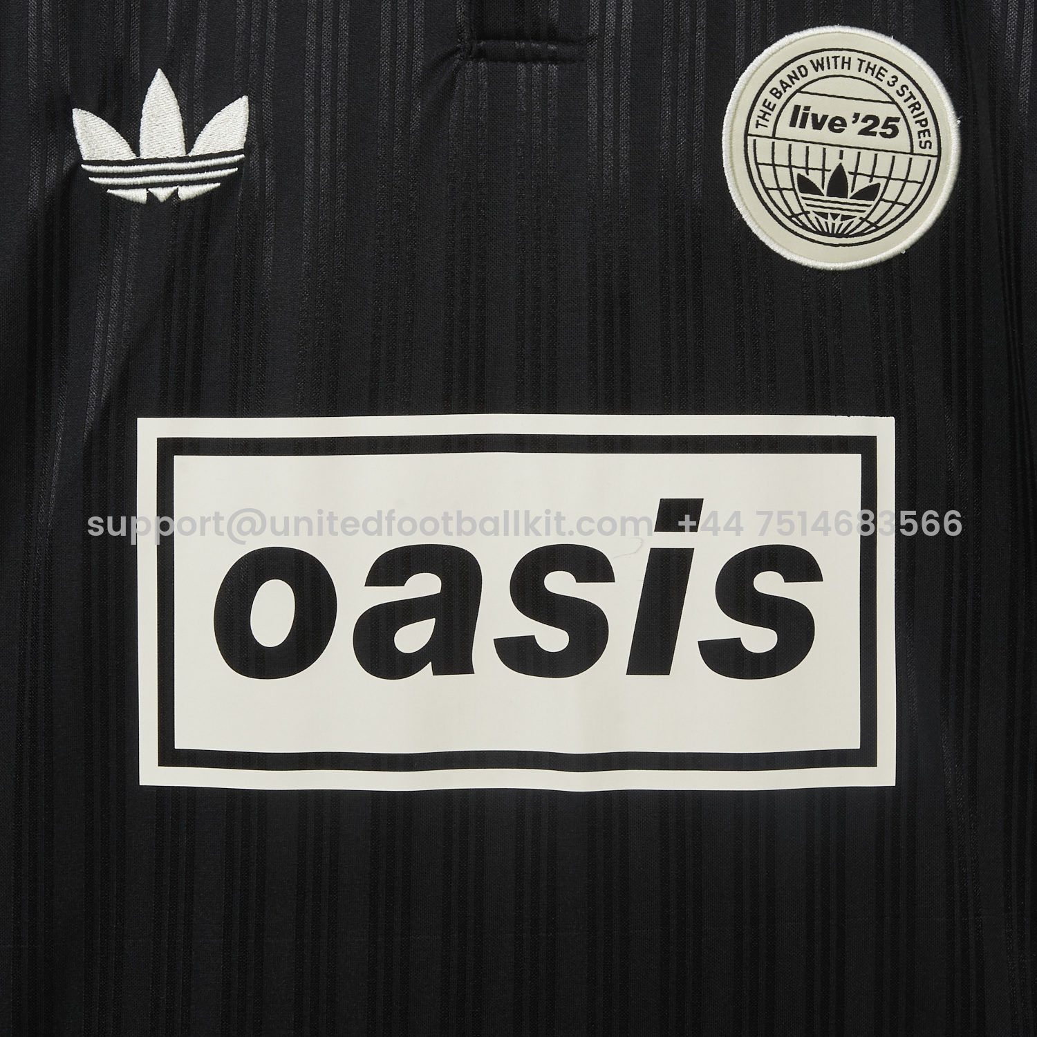 Unitedfootballkit.com | Bohemian 25-26 Oasis Originals Tour Black Jersey With Number 25 - Fans Version -Customize Name, Number and Patch | Worldwide Shipping