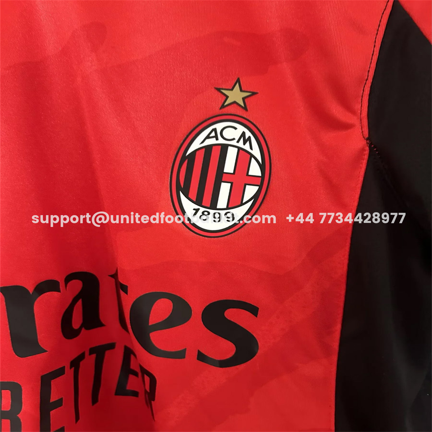 Unitedfootballkit.com | AC Milan 25-26 Fourth Red Jersey - Fans Version -Customize Name, Number and Patch | Worldwide Shipping