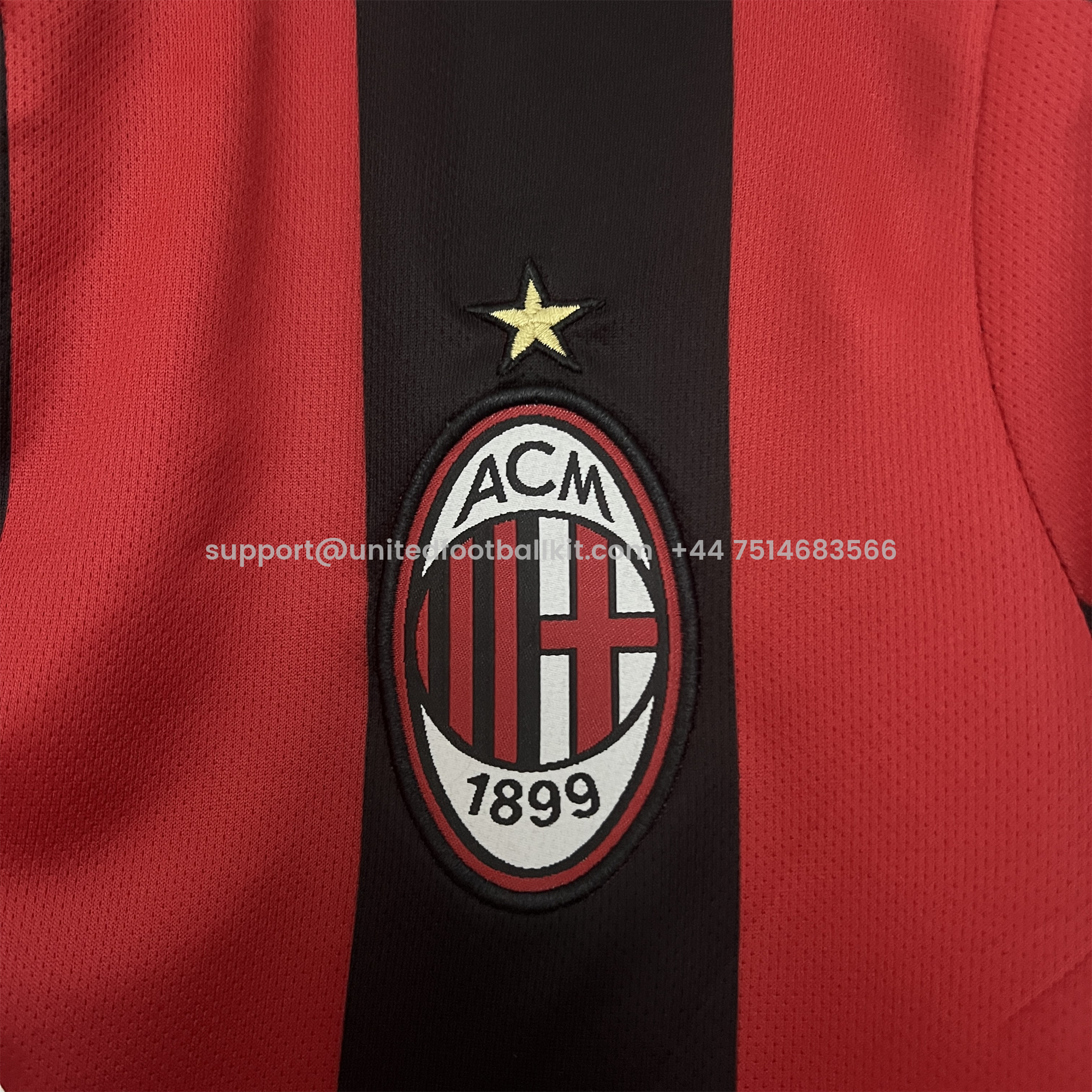 Unitedfootballkit.com | Retro AC Milan 2003-04 Home Jersey -Customize Name, Number and Patch | Worldwide Shipping