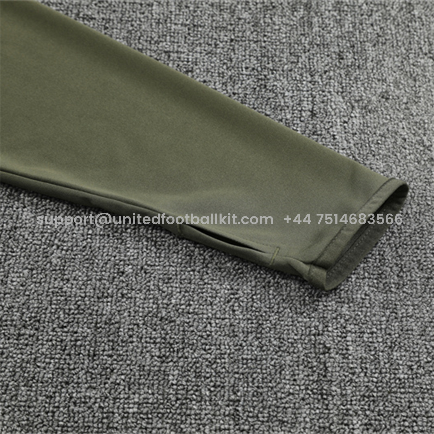 Unitedfootballkit.com | Real Madrid 25-26 Long Sleeve Training Set - Army Green Top & Pants -Customize Name, Number and Patch | Worldwide Shipping