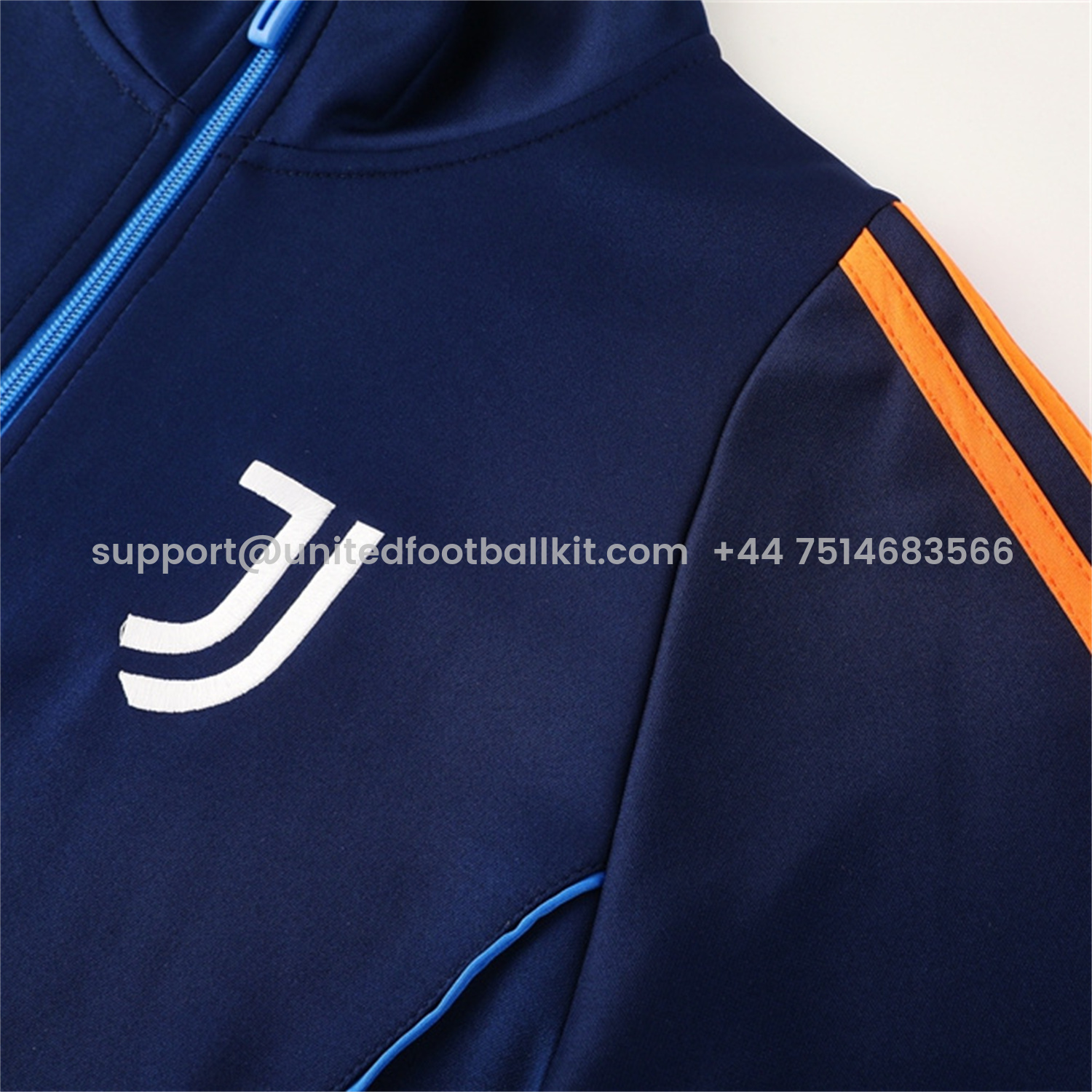 Unitedfootballkit.com | Juventus 24-25 Jacket Training Tracksuit - Royal Bule Jackets & Pants -Customize Name, Number and Patch | Worldwide Shipping