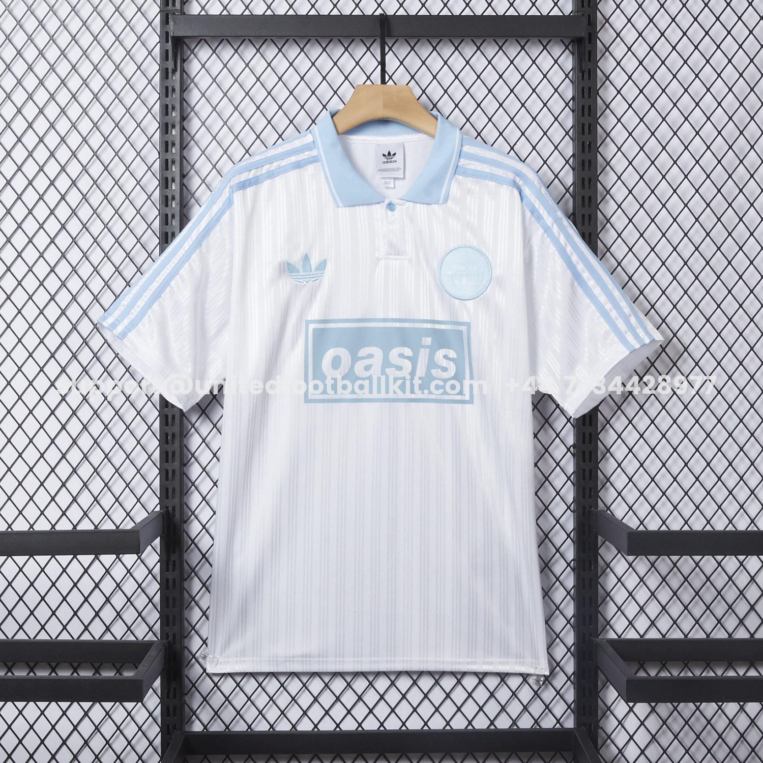Unitedfootballkit.com | Bohemian 25-26 Oasis Originals Tour White And Sky Blue Jersey With Number 25 - Fans Version -Customize Name, Number and Patch | Worldwide Shipping