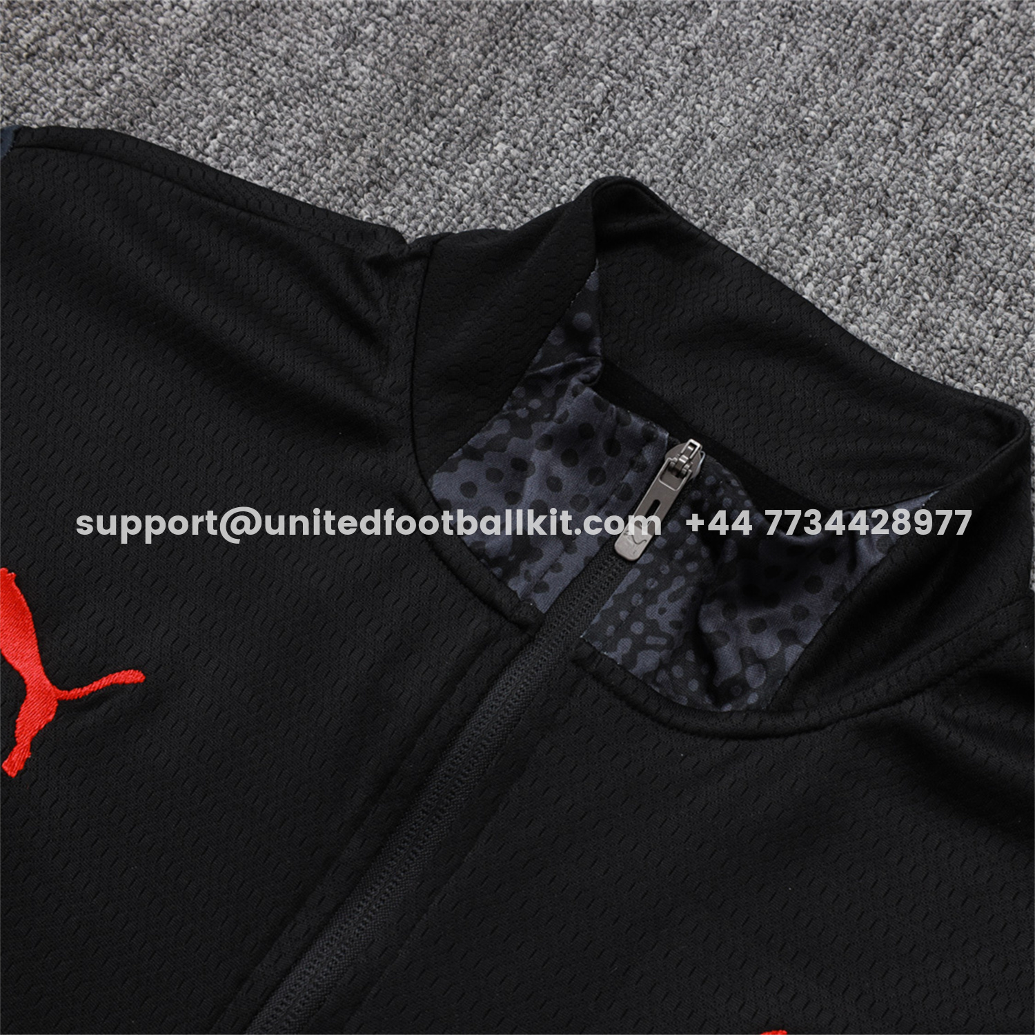 Unitedfootballkit.com | AC Milan 25-26 Jacket Training Tracksuit - Little Devil Black top & Pants -Customize Name, Number and Patch | Worldwide Shipping