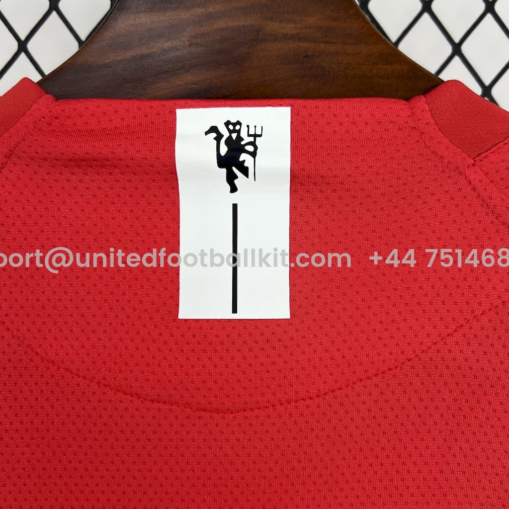Unitedfootballkit.com | Retro Manchester United 07-08 Champions League Final Home Long Sleeve Jersey -Customize Name, Number and Patch | Worldwide Shipping